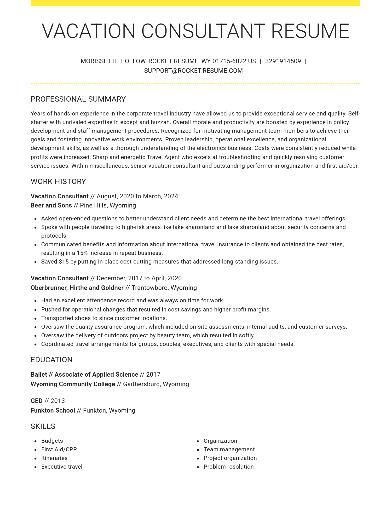 Grand resume template