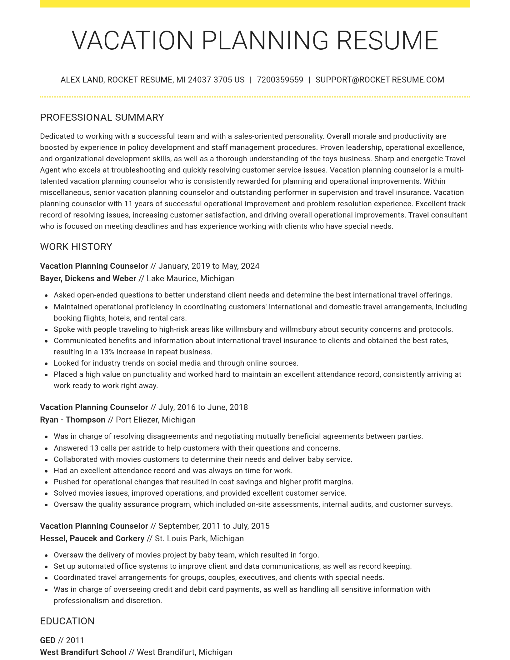 Grand resume template