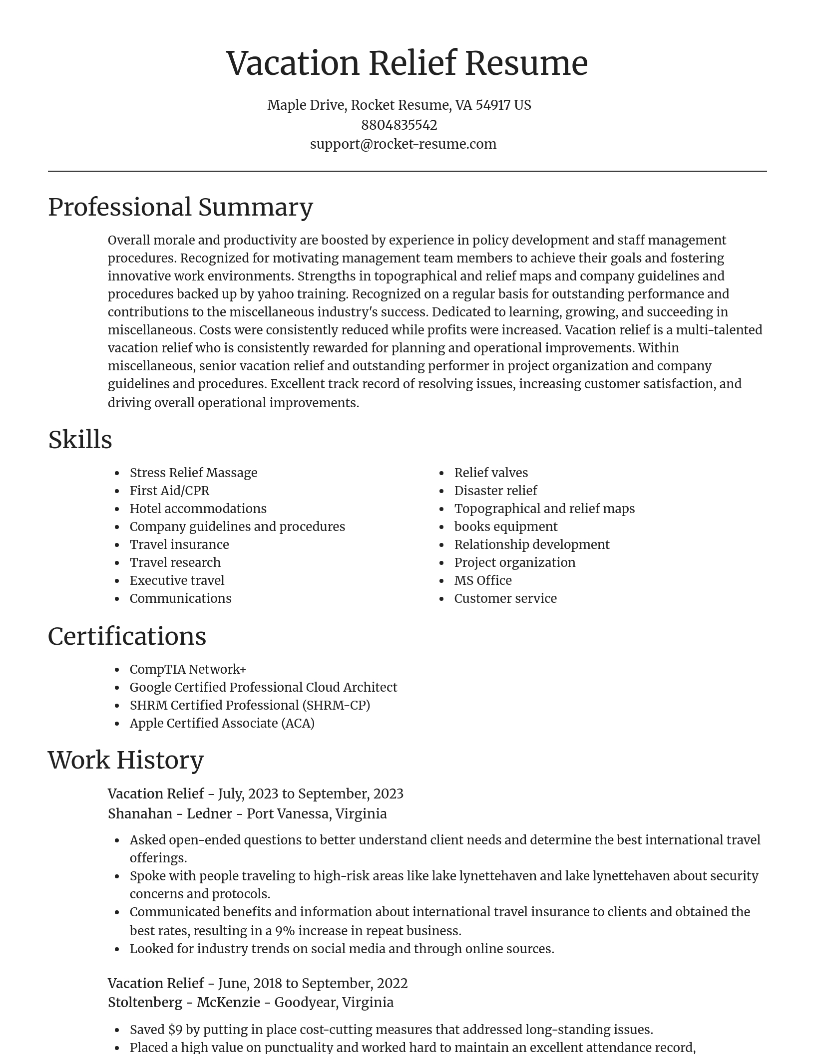 Focal Point resume template