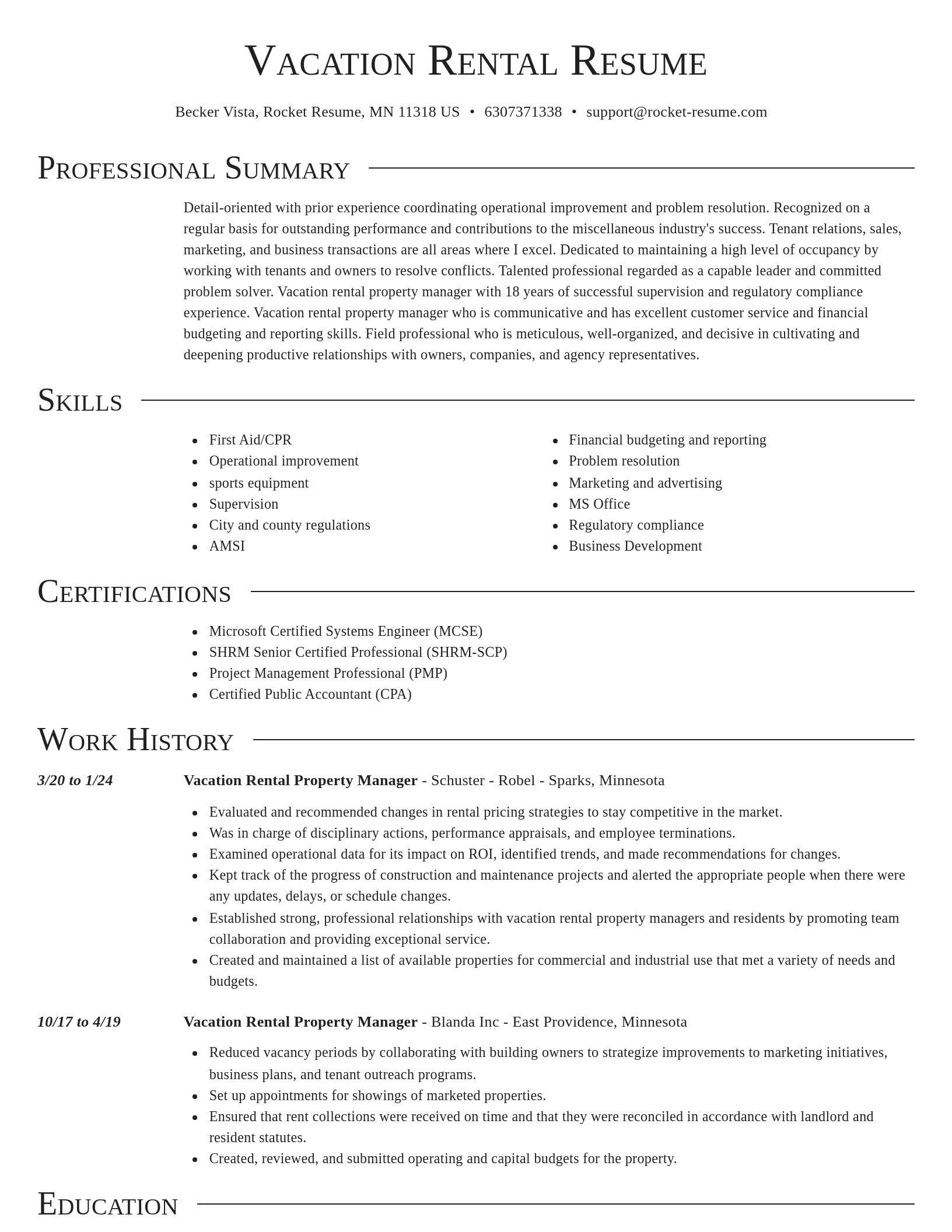 Director resume template