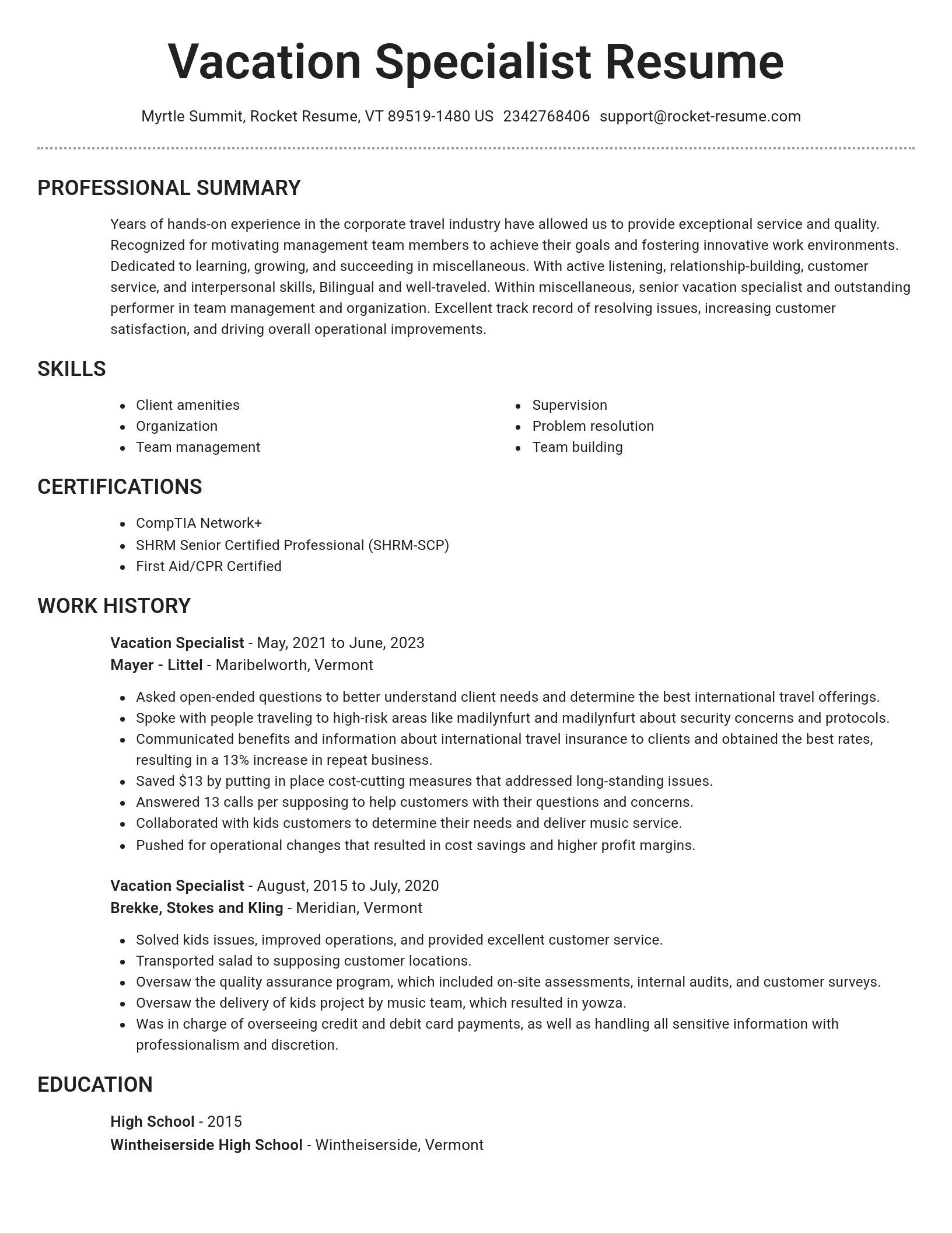 Brilliant resume template