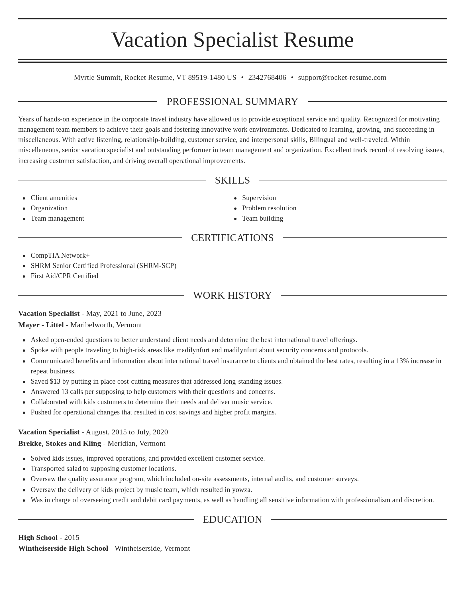 Elegant resume template