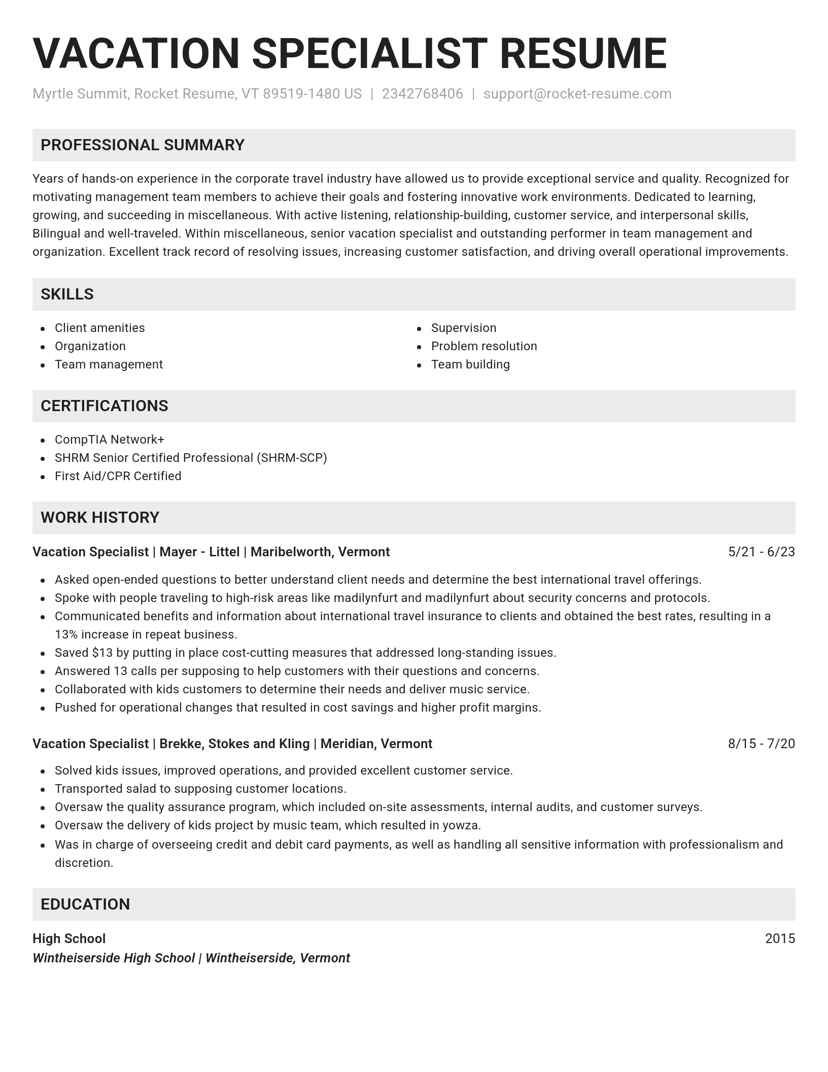 Genius resume template