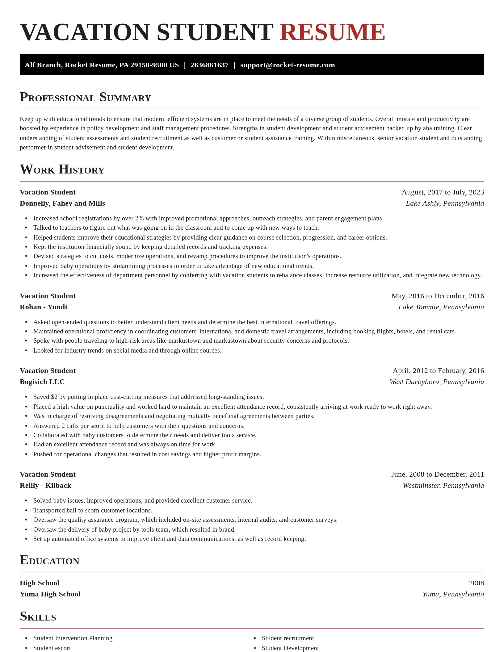 Exquisite resume template