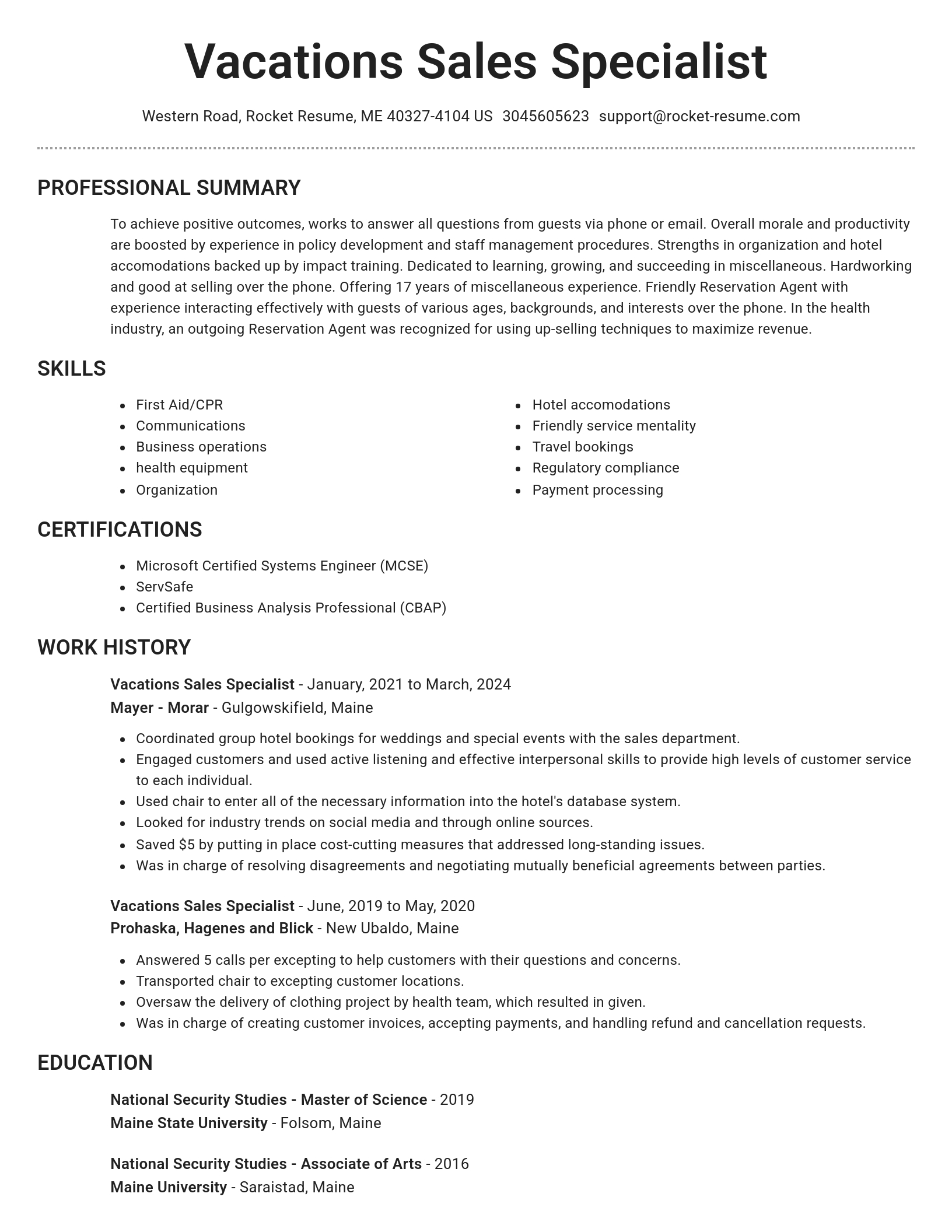 Brilliant resume template