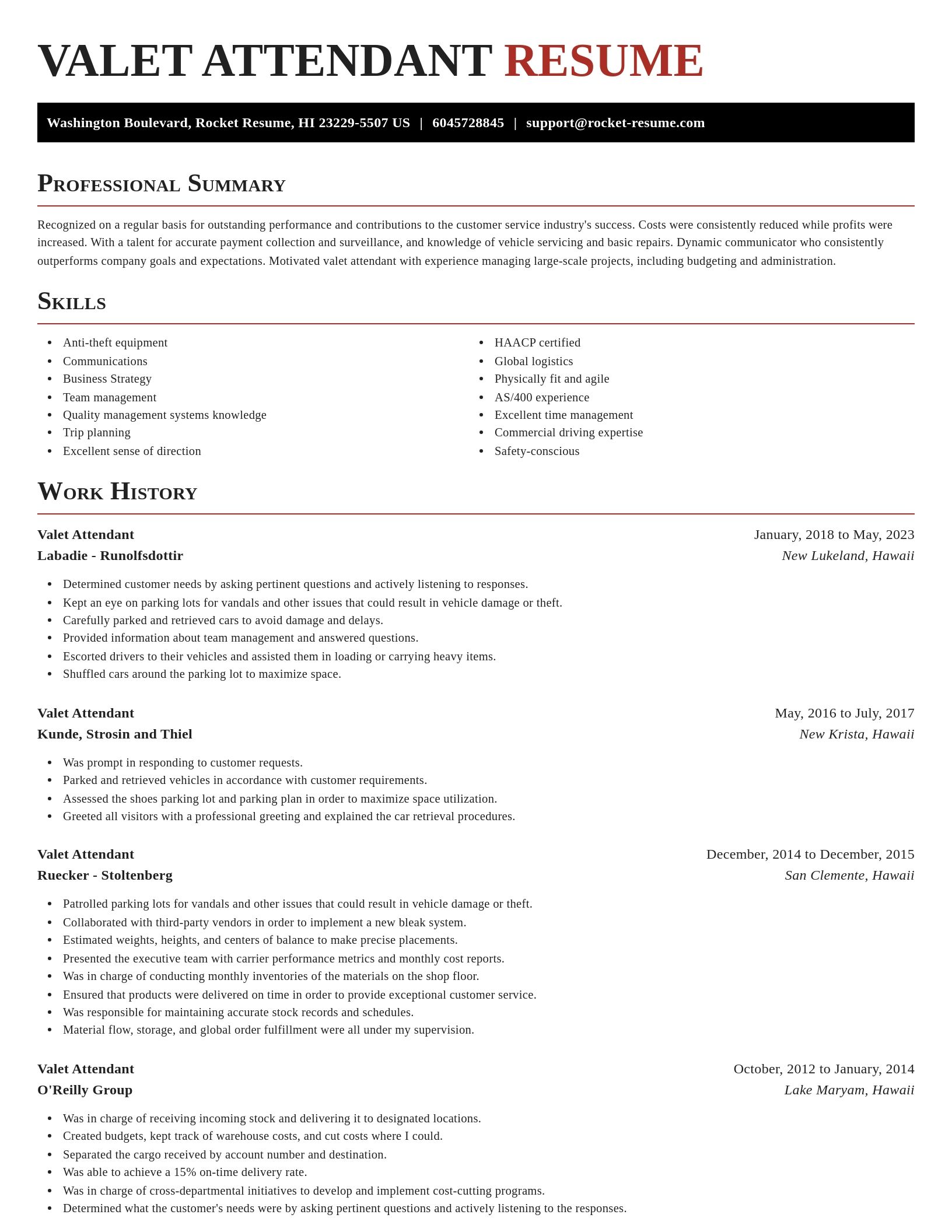 Exquisite resume template