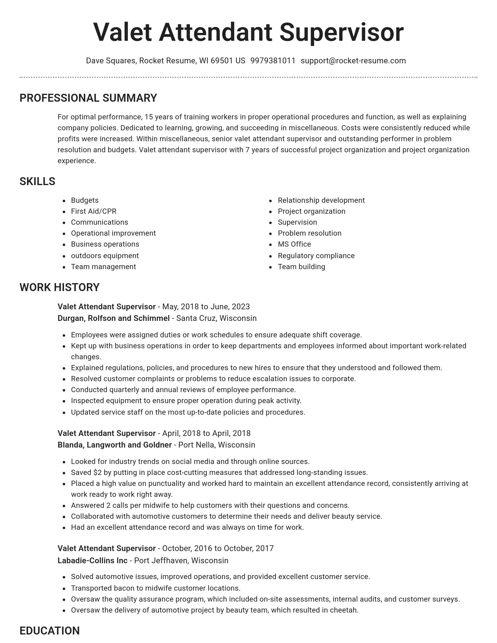 Brilliant resume template