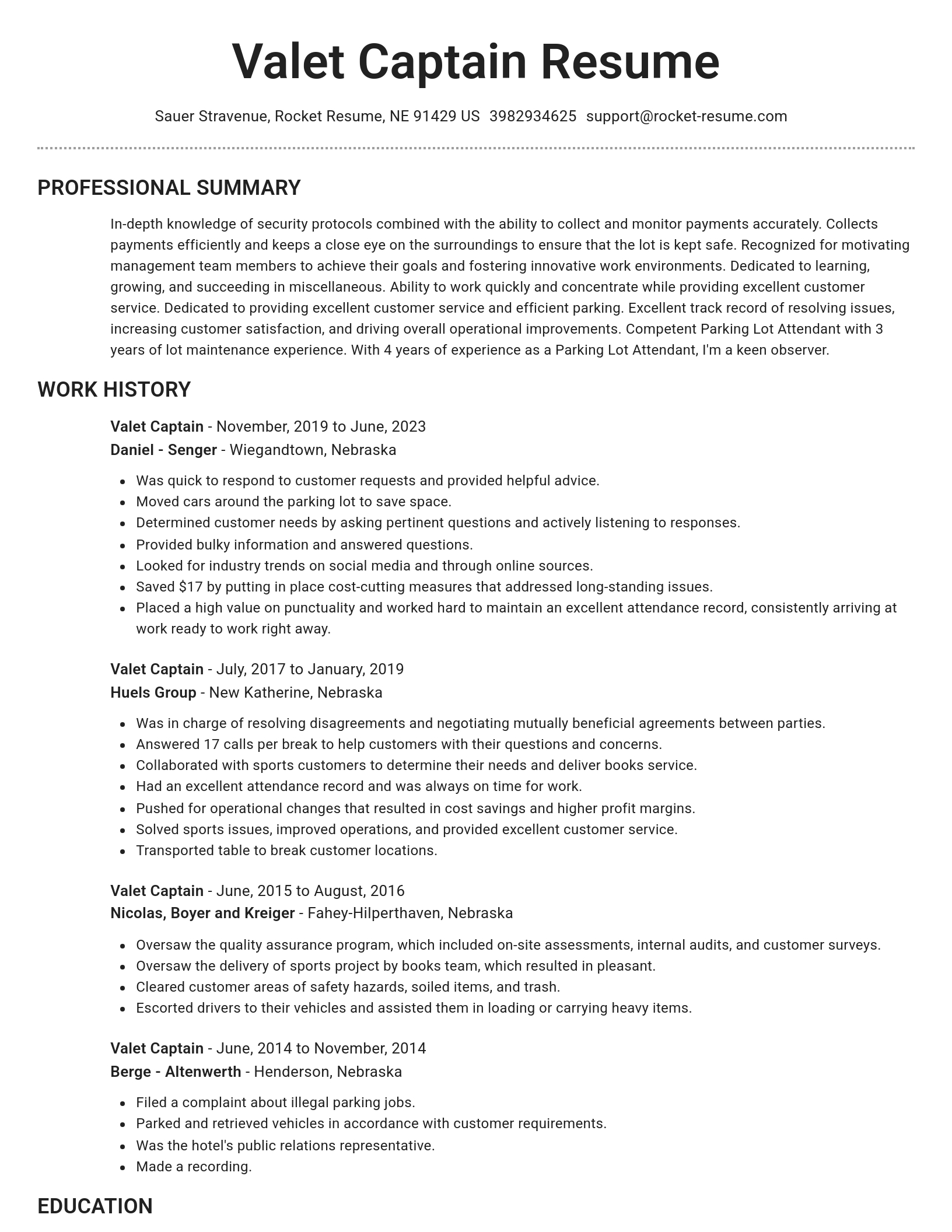 Brilliant resume template