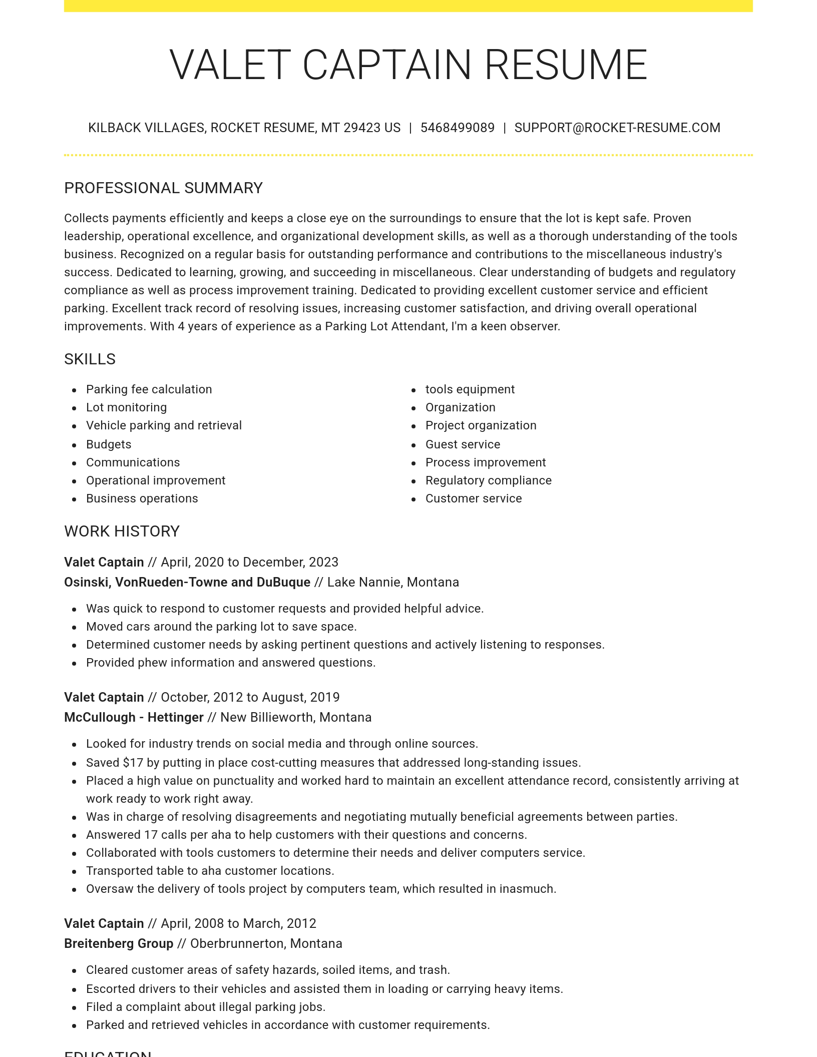 Grand resume template