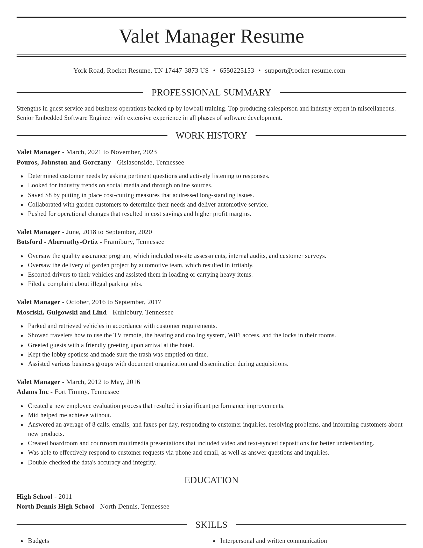 Elegant resume template
