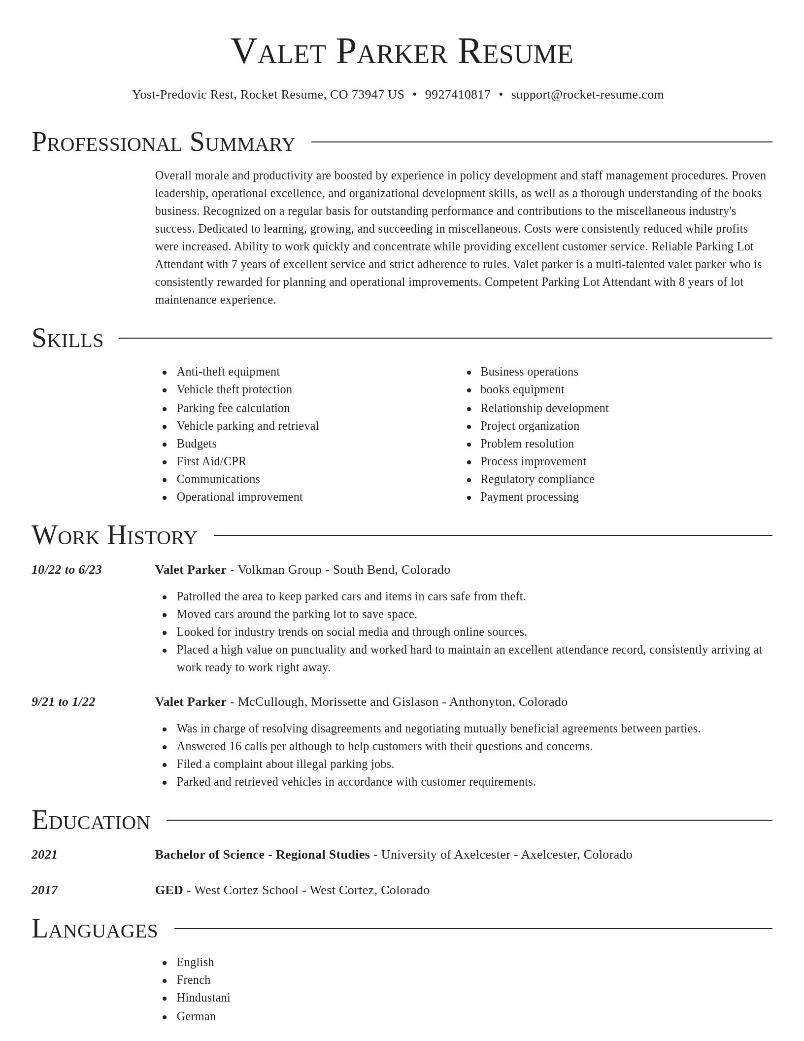 Director resume template