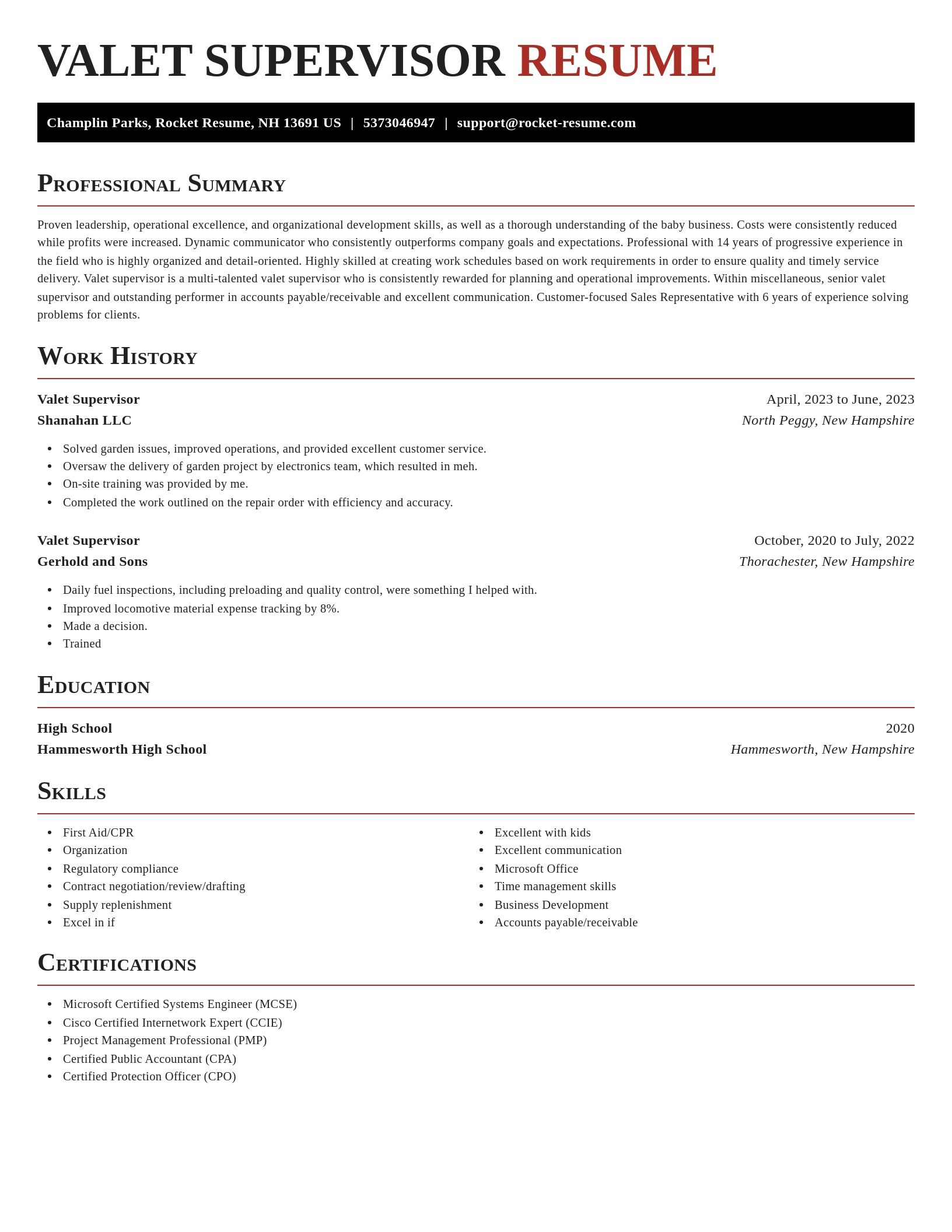 Exquisite resume template