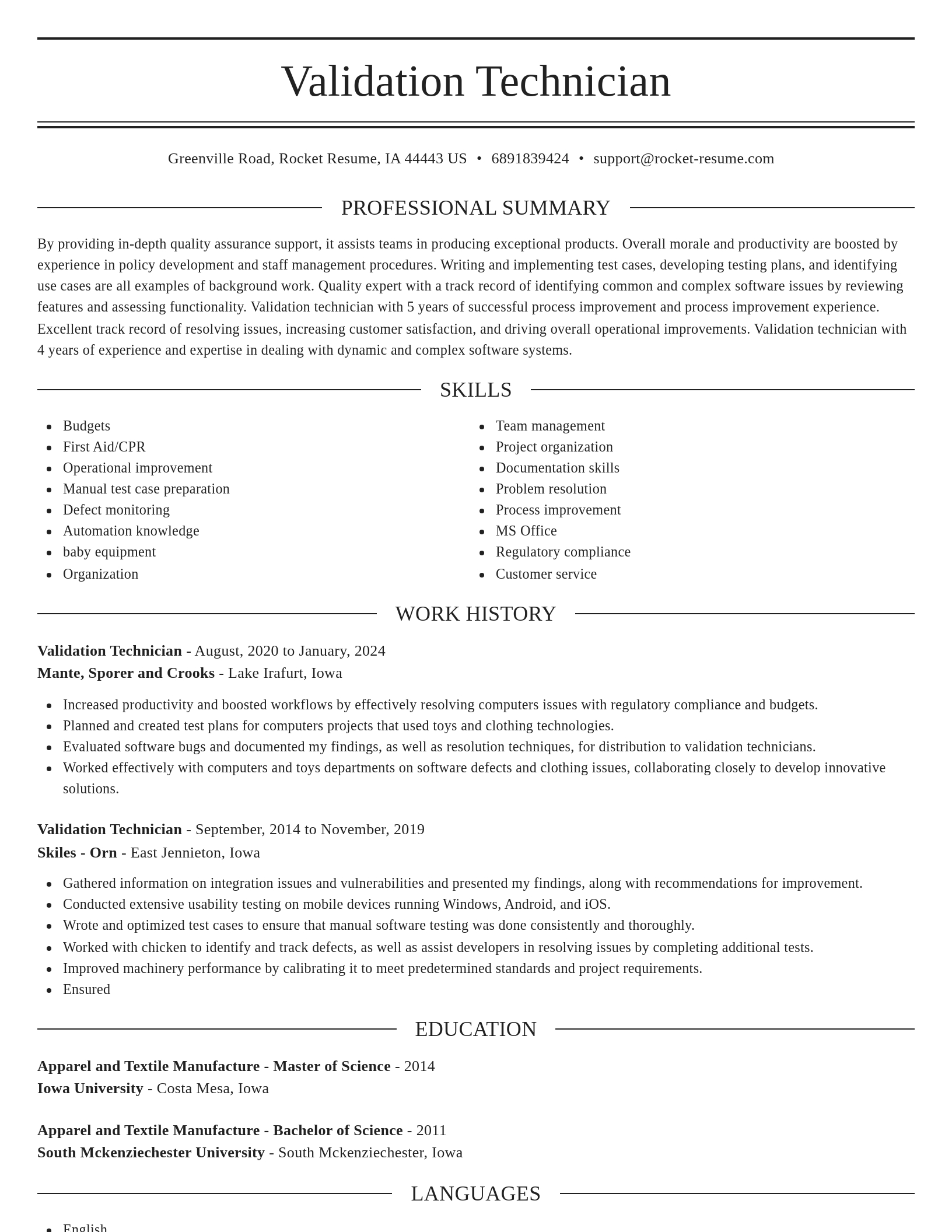 Elegant resume template