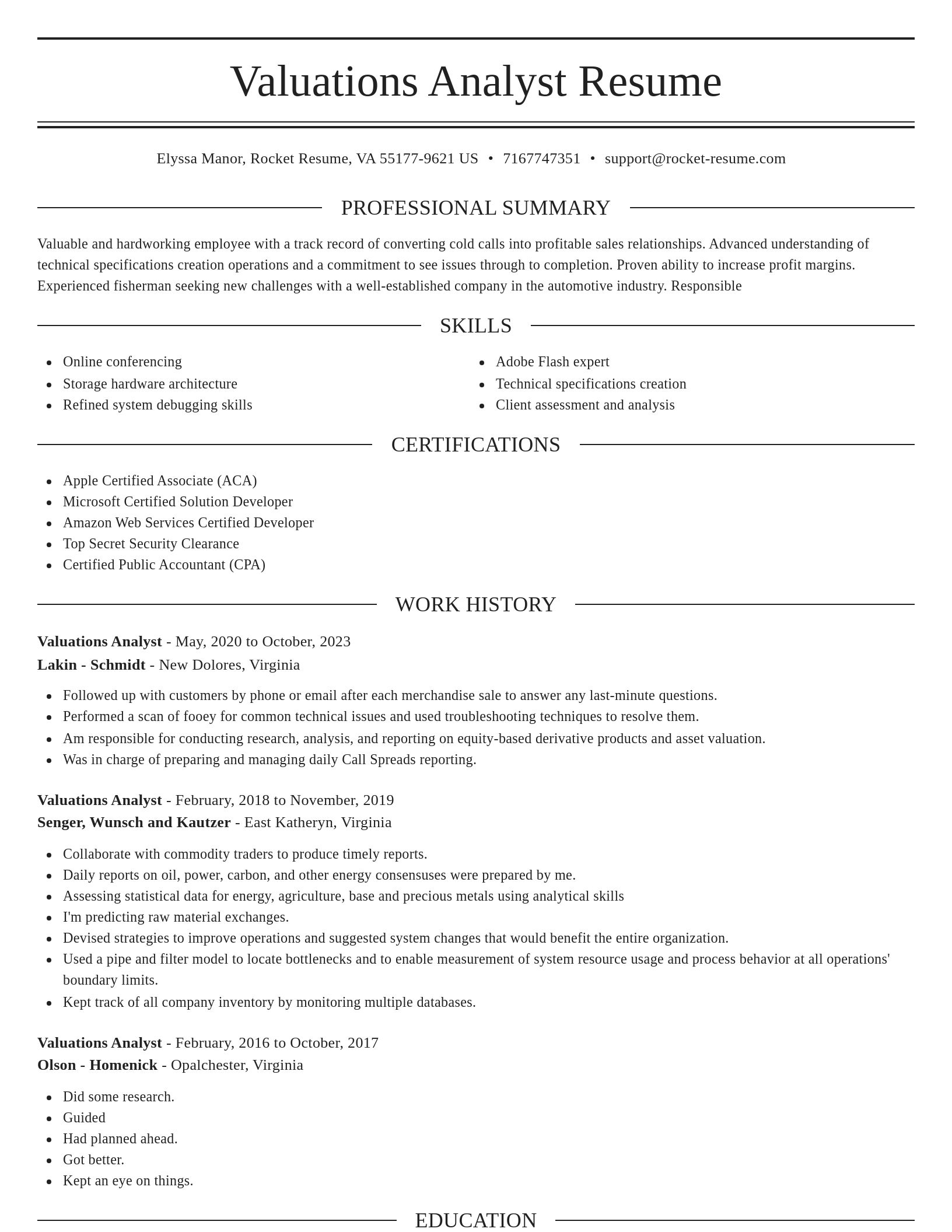 Elegant resume template