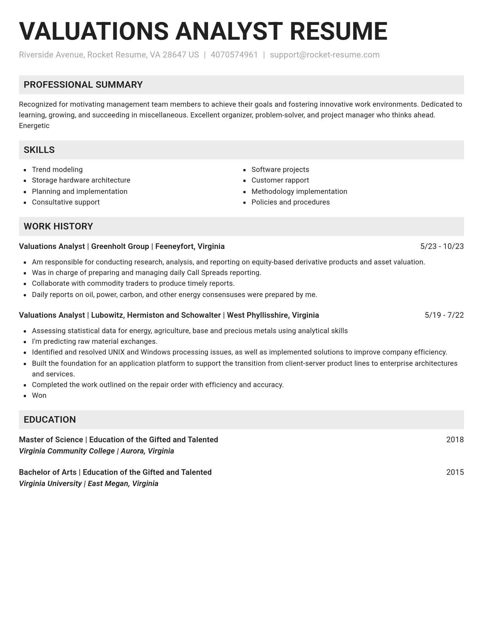 Genius resume template