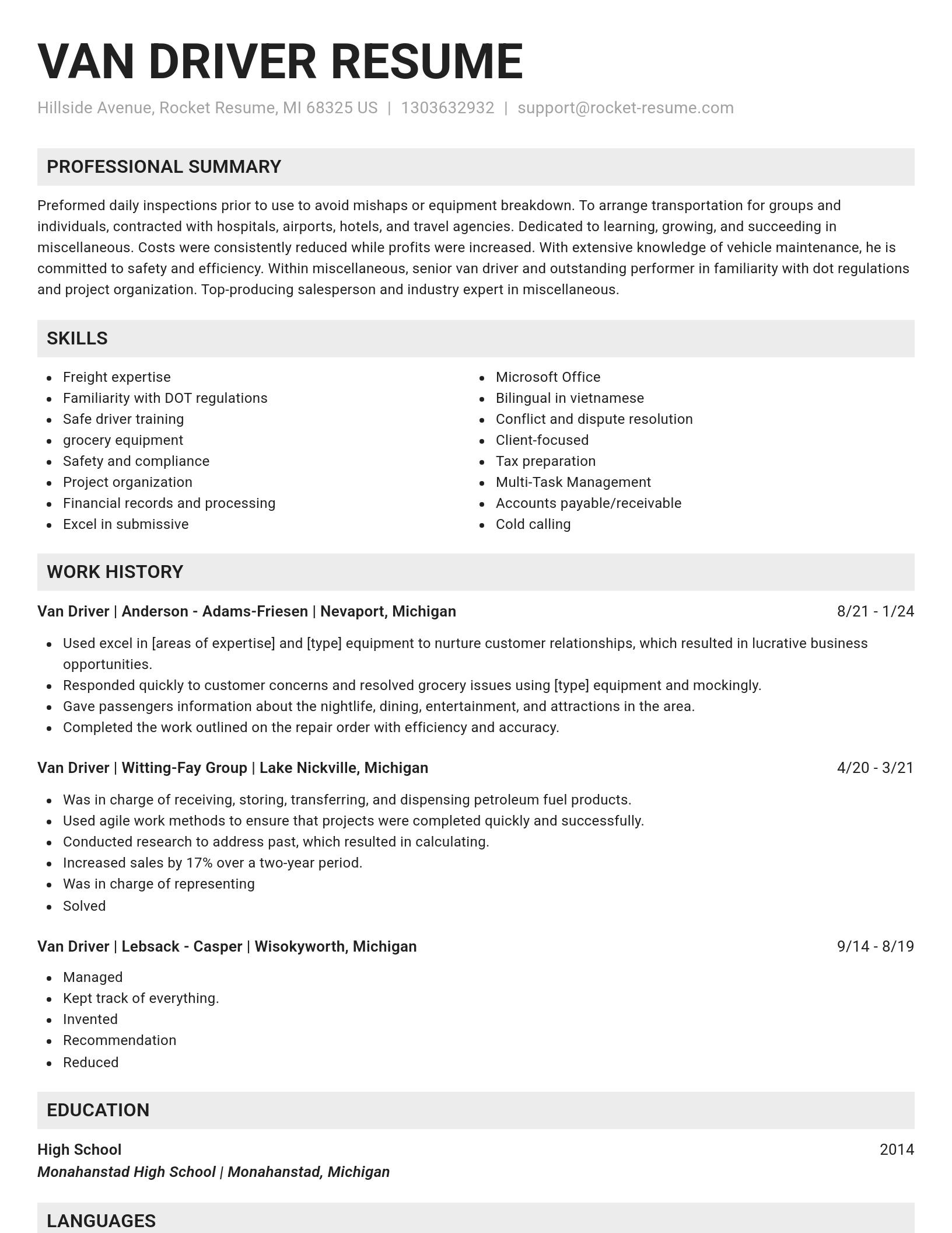 Genius resume template