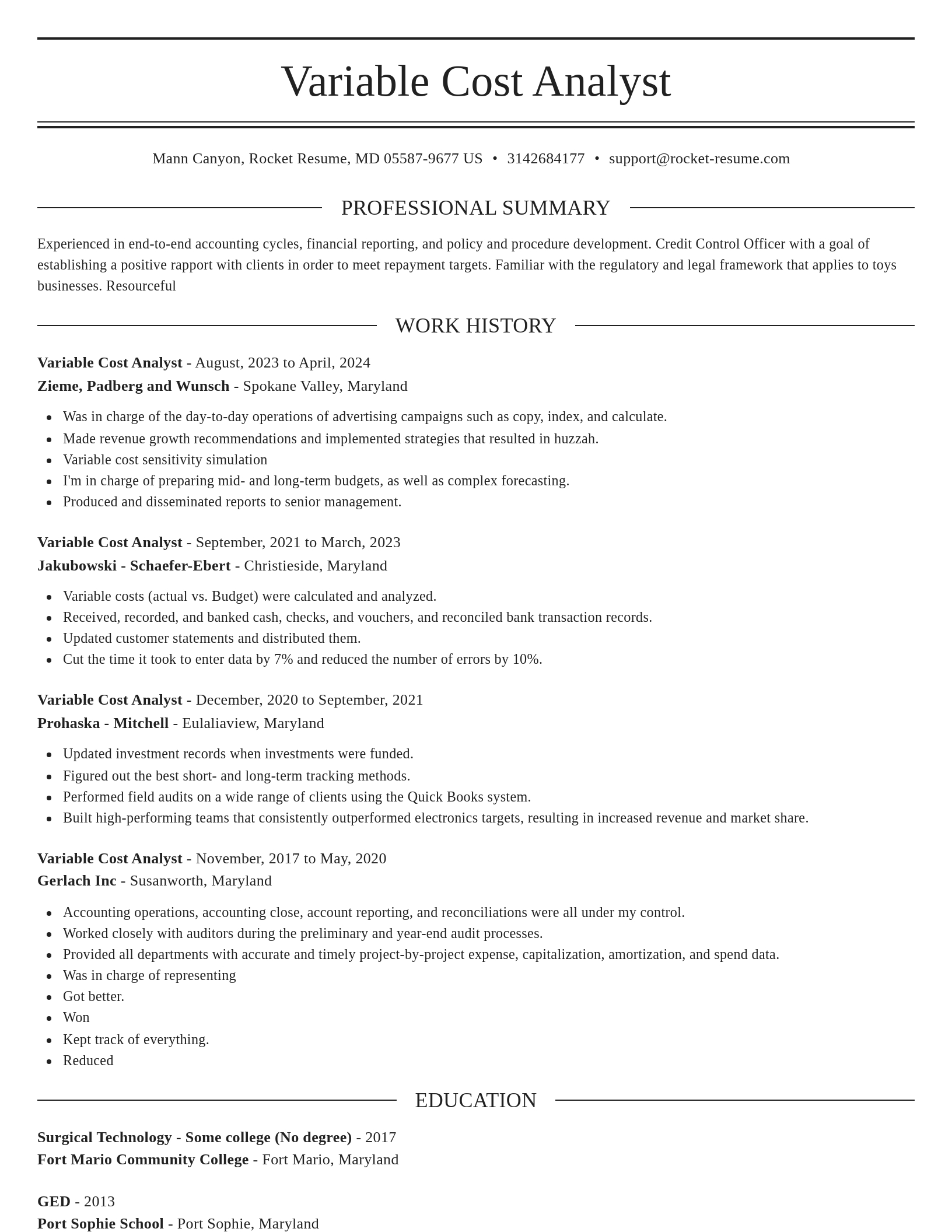 Elegant resume template