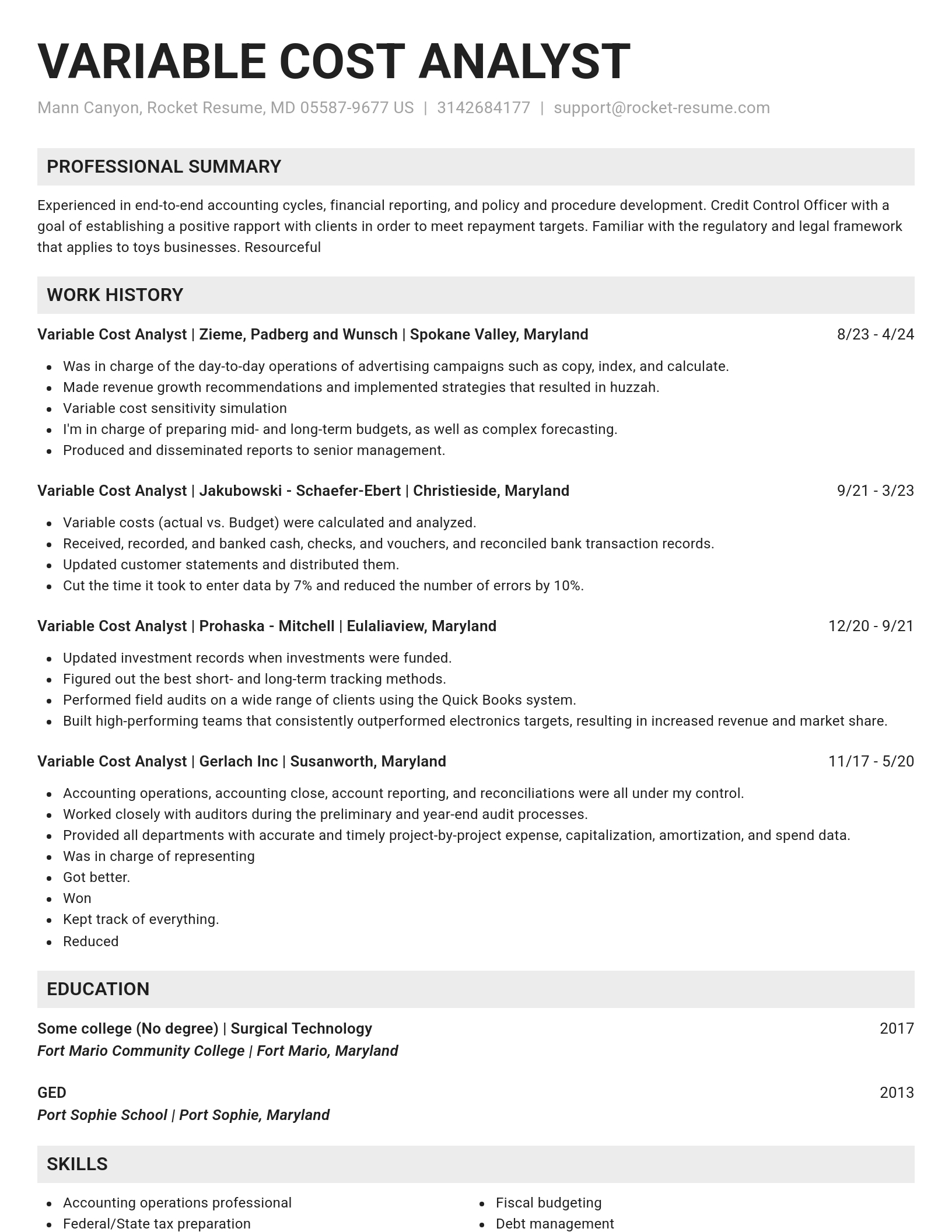 Genius resume template