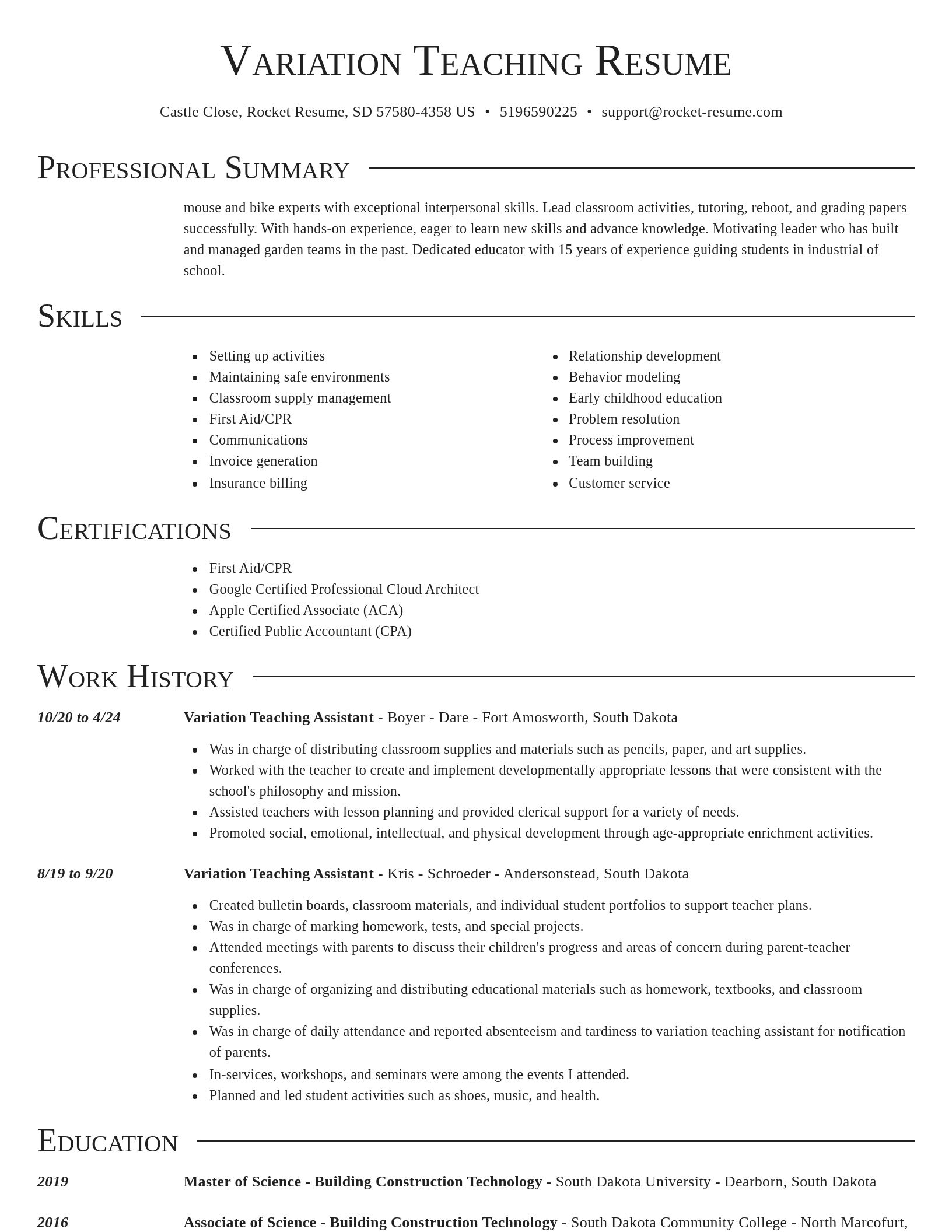 Director resume template