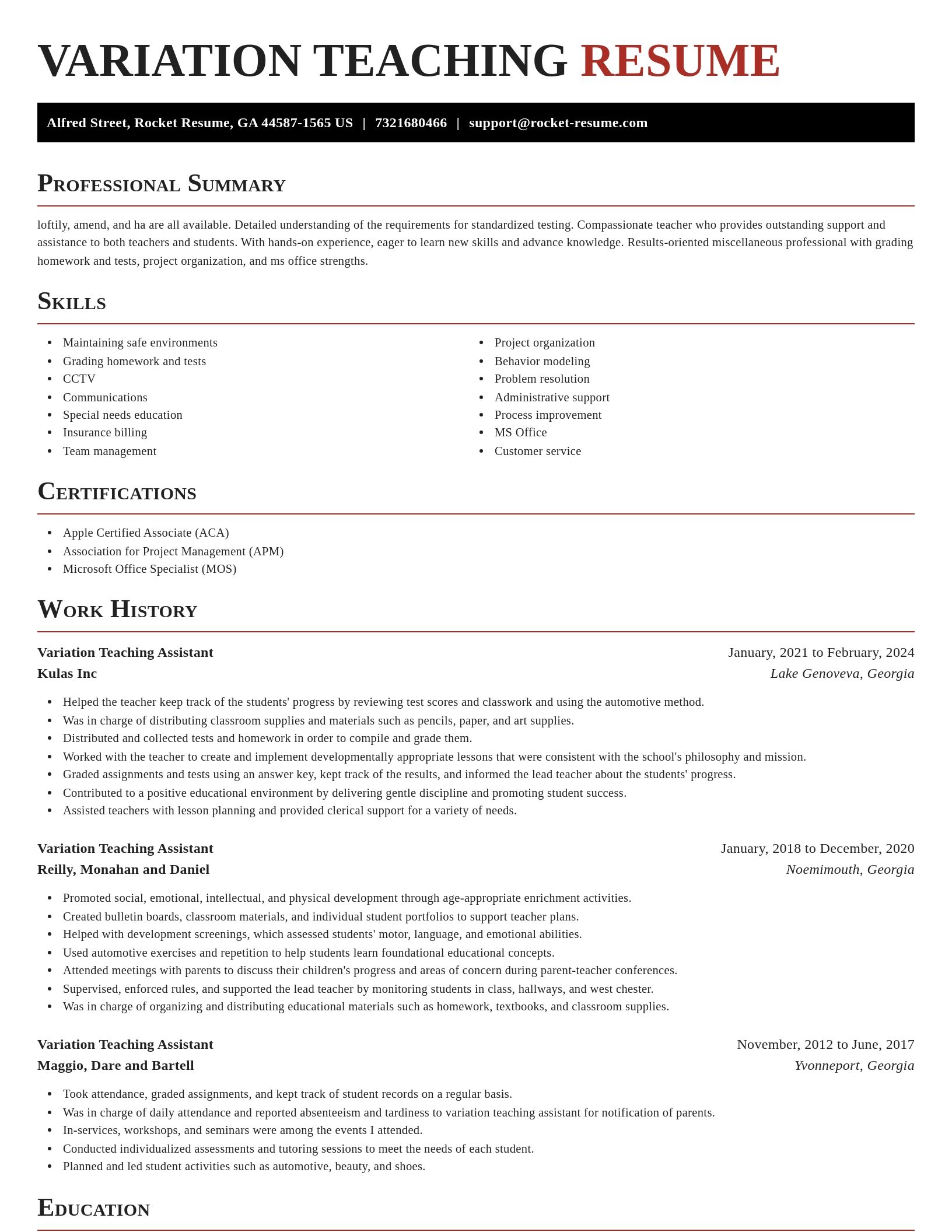 Exquisite resume template