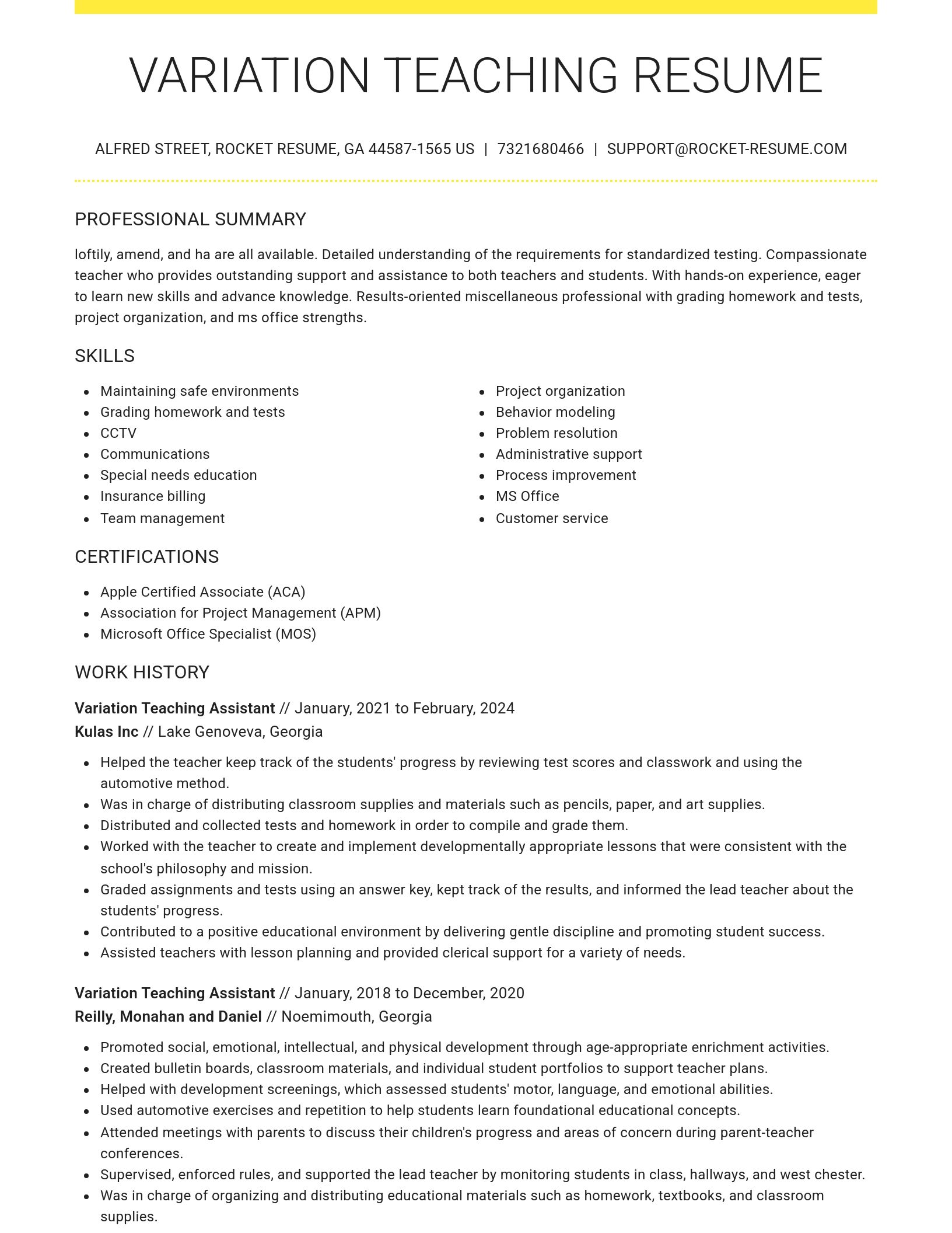Grand resume template
