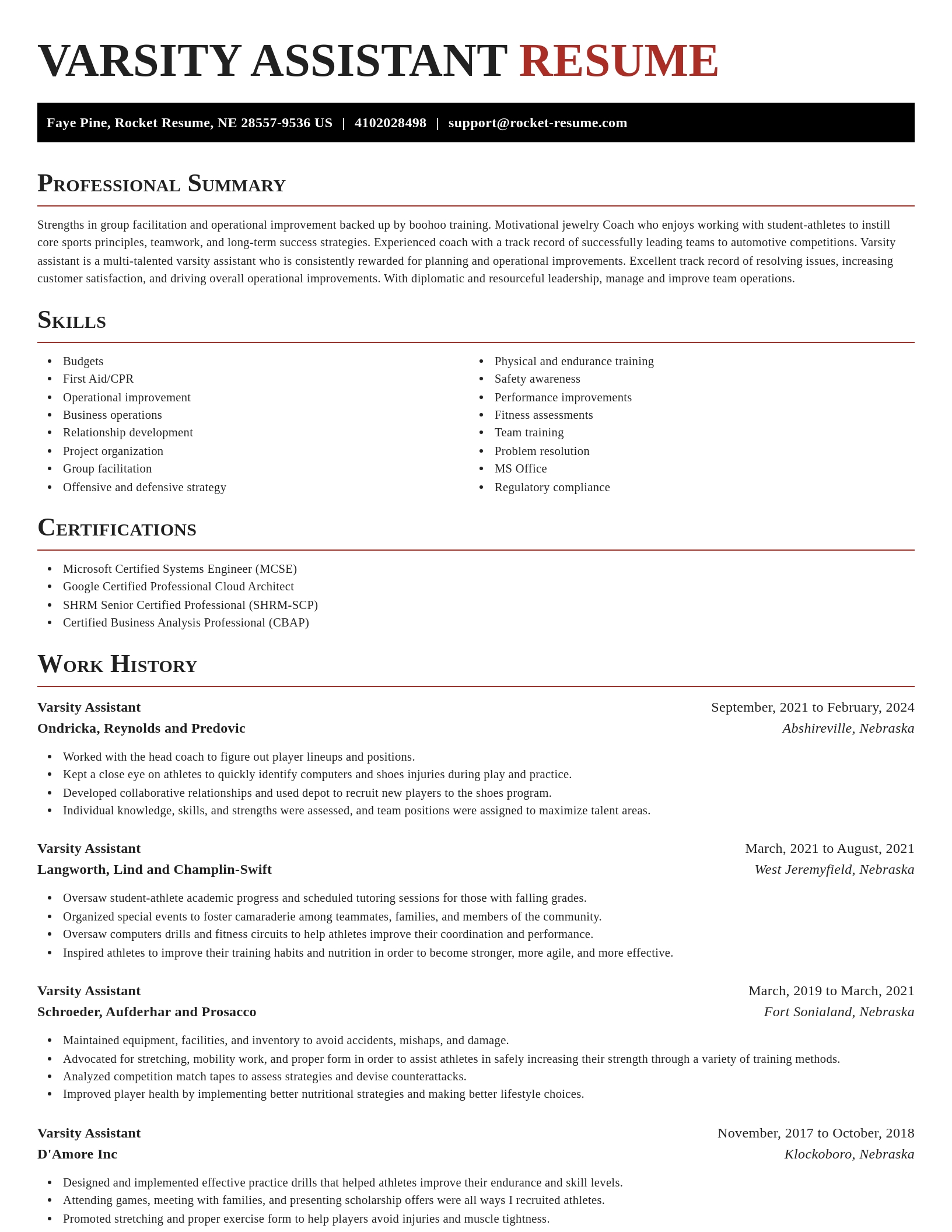 Exquisite resume template