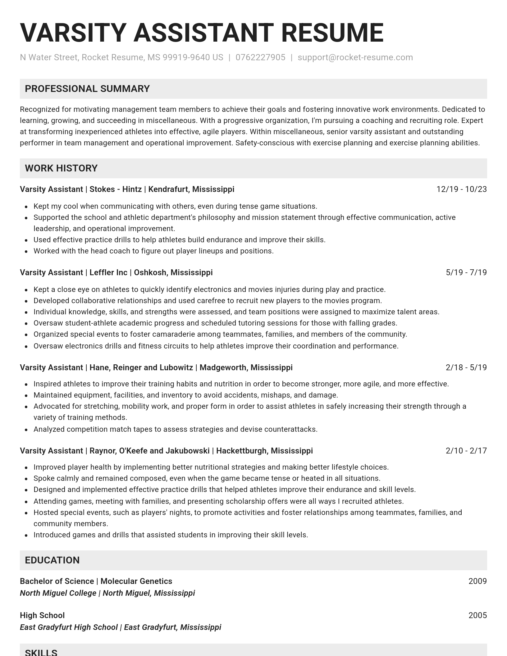 Genius resume template