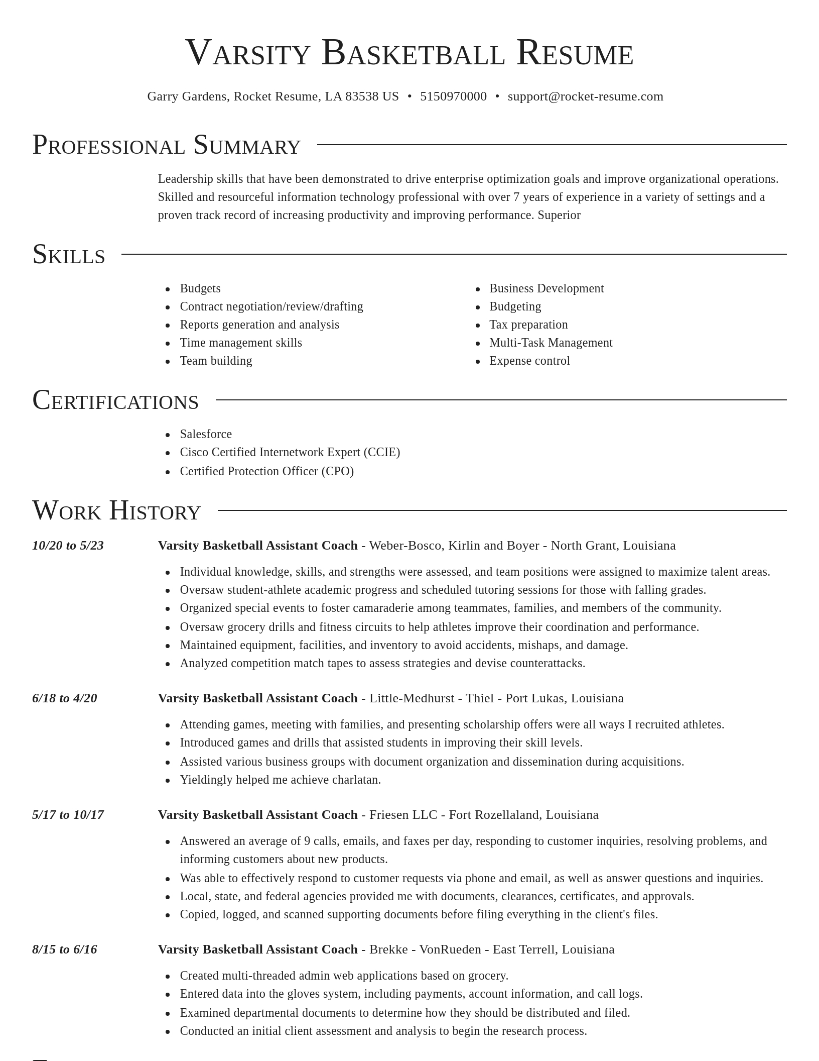 Director resume template