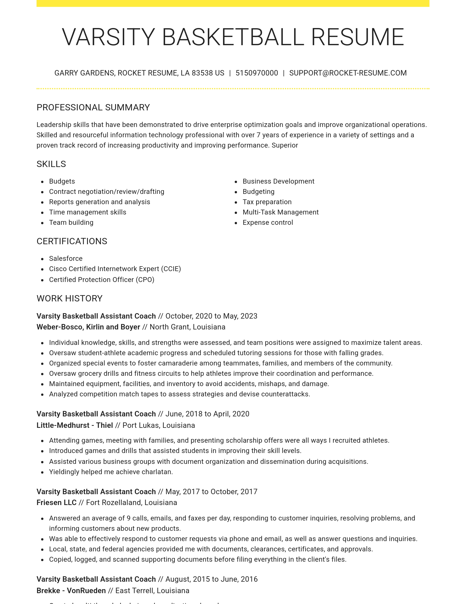 Grand resume template