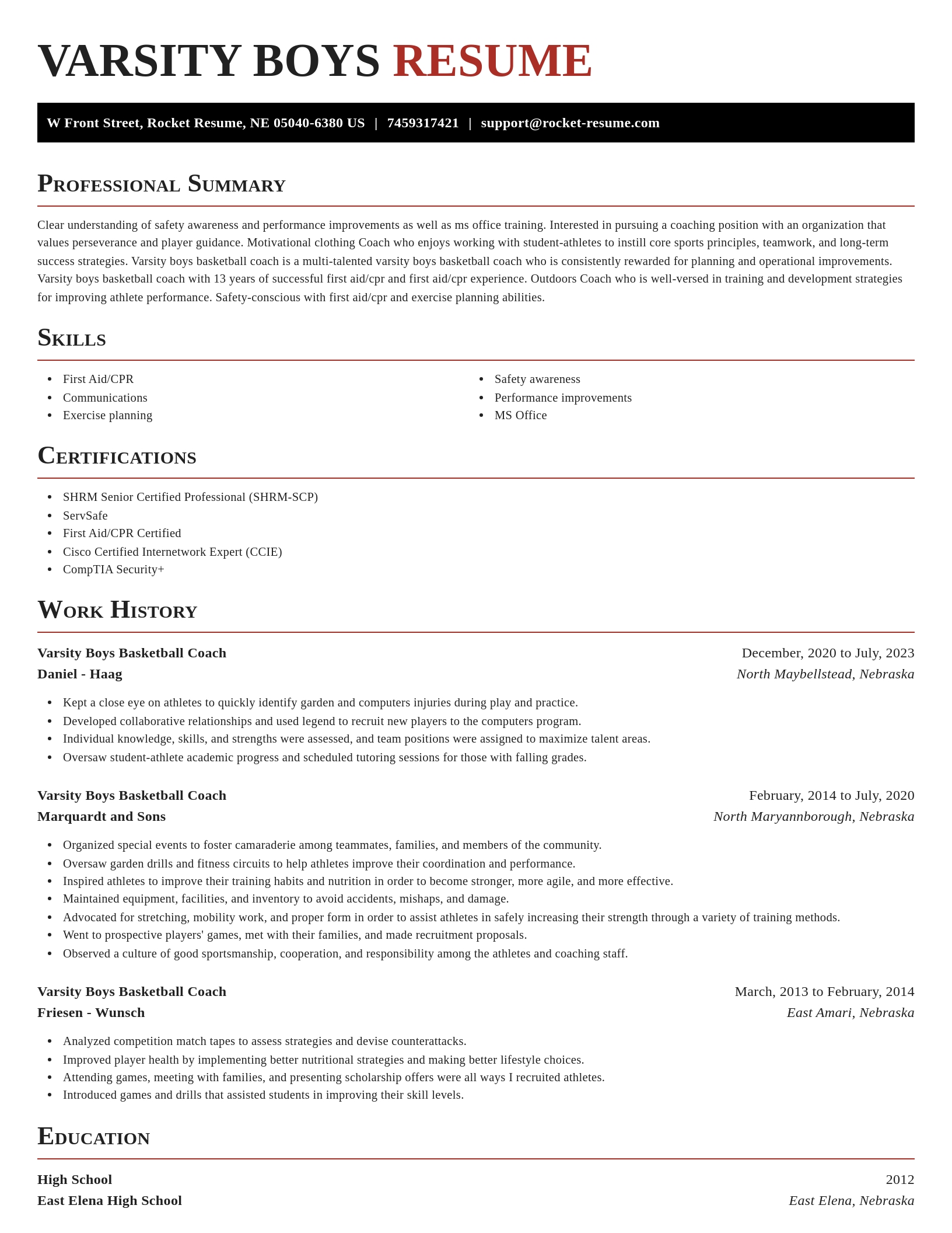 Exquisite resume template