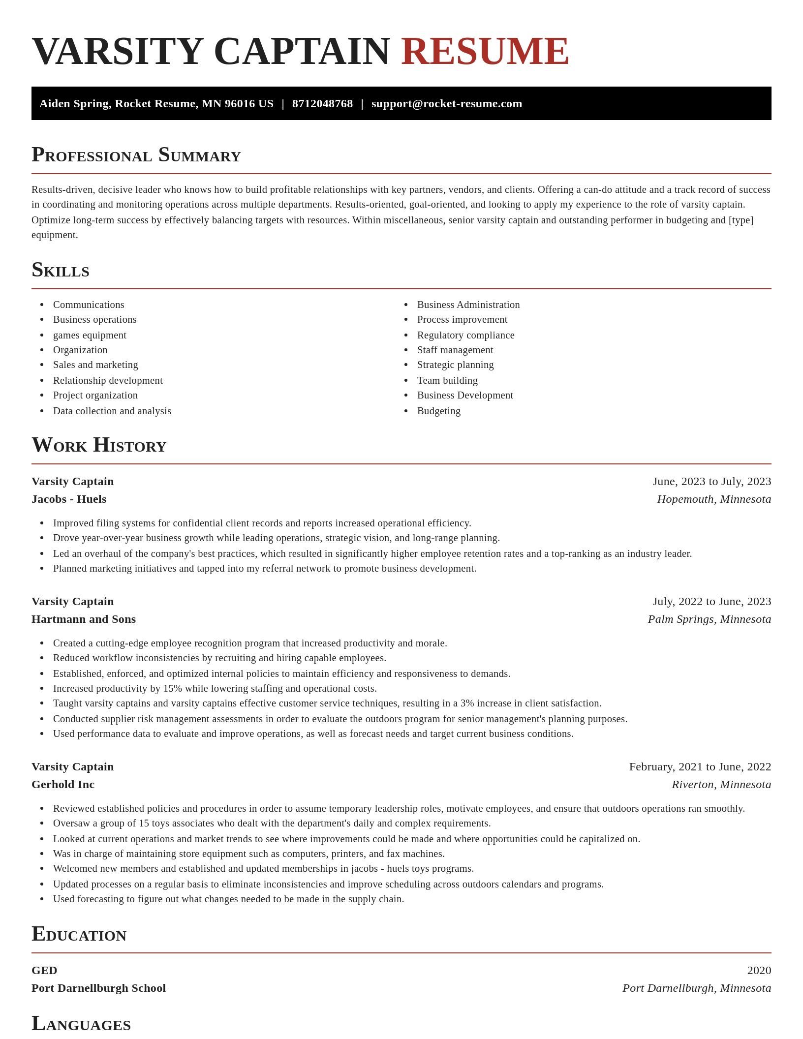 Exquisite resume template