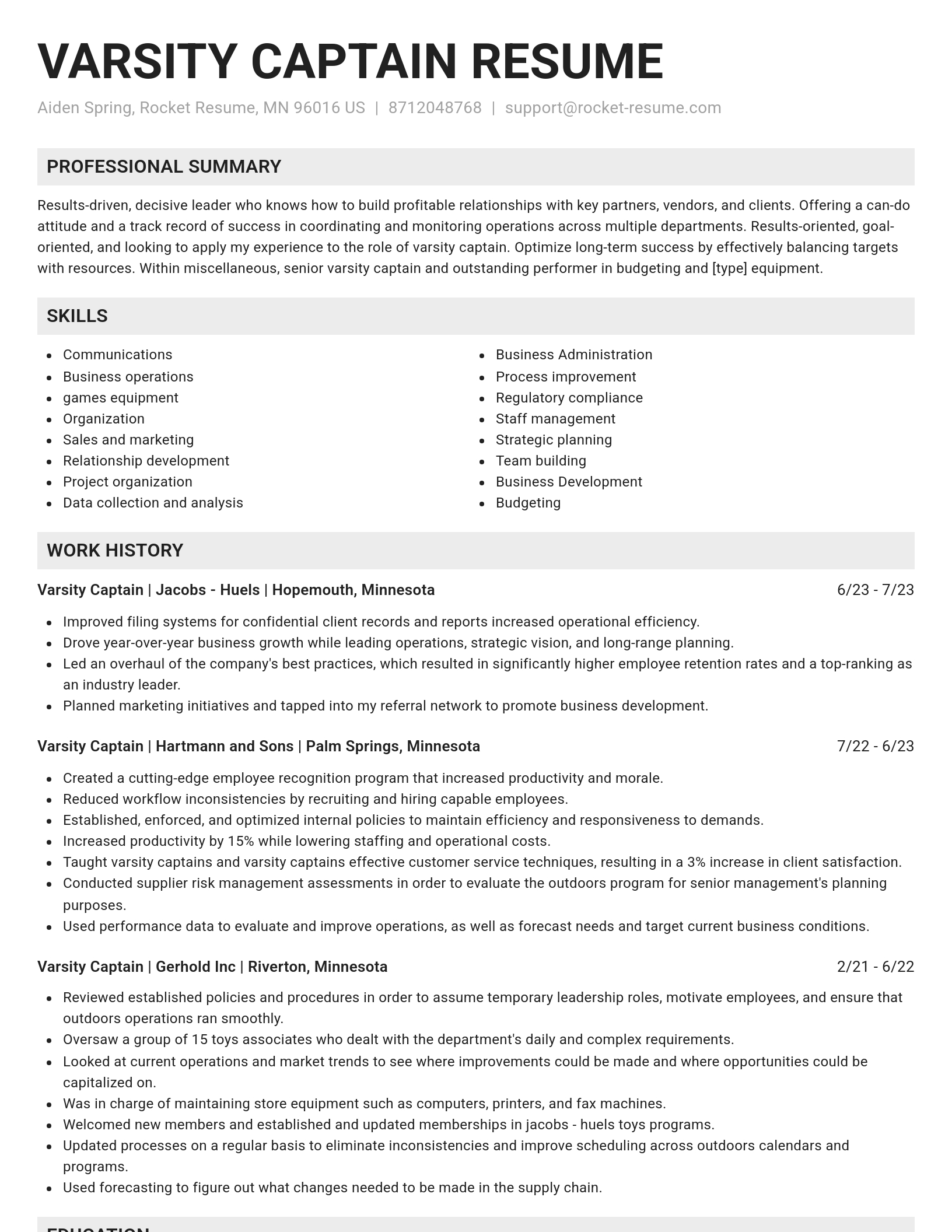 Genius resume template