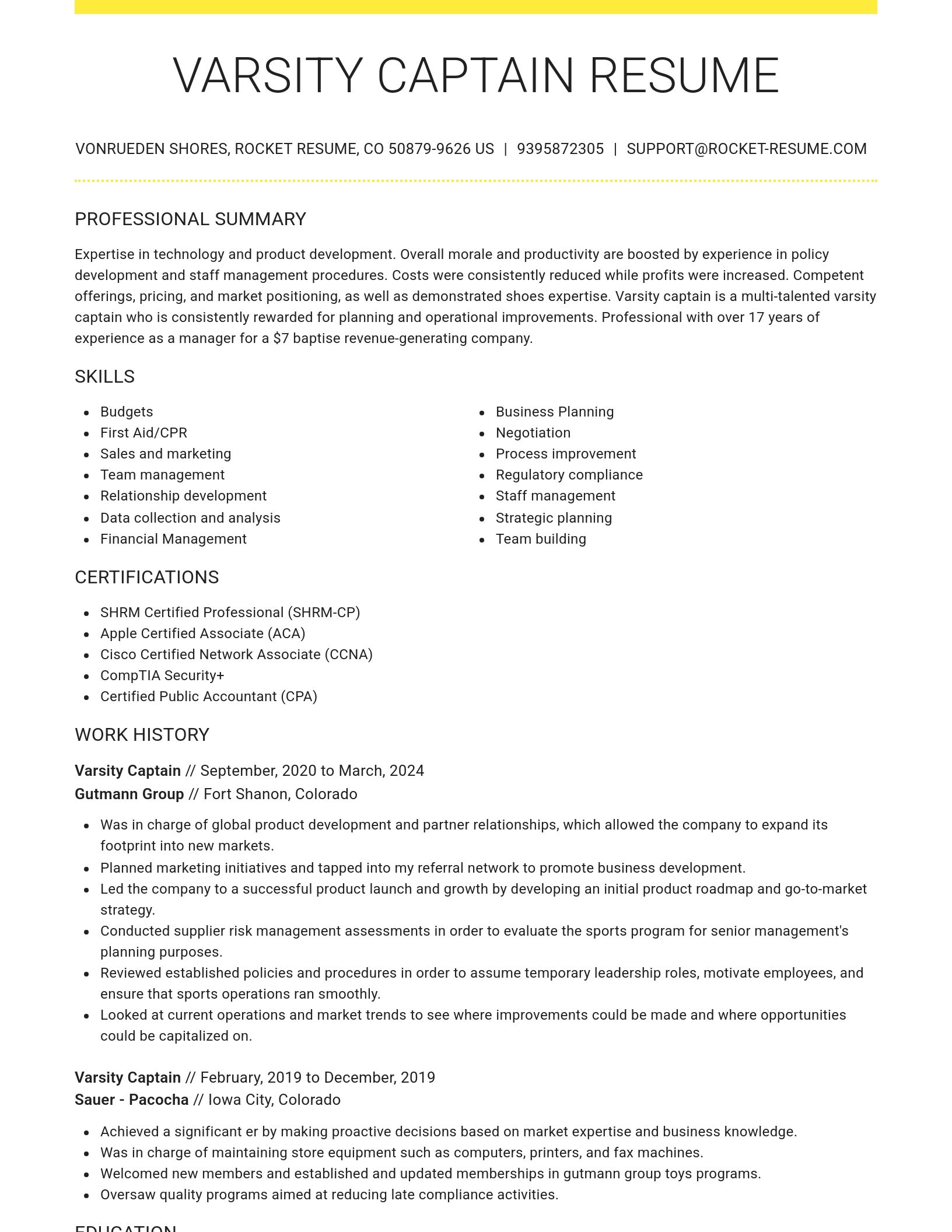 Grand resume template