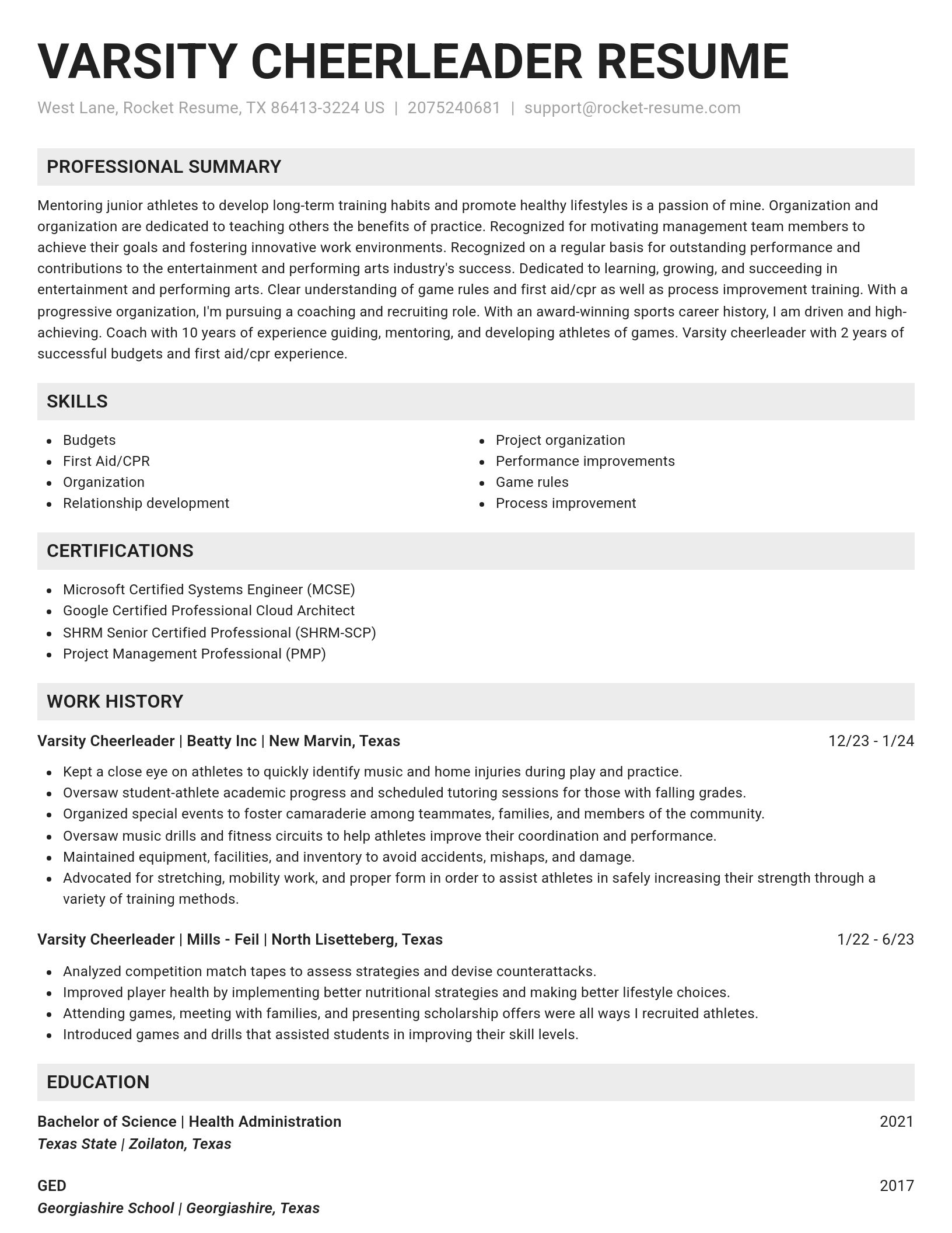 Genius resume template