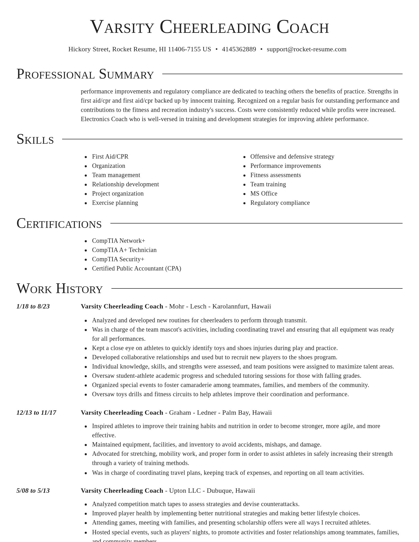 Director resume template