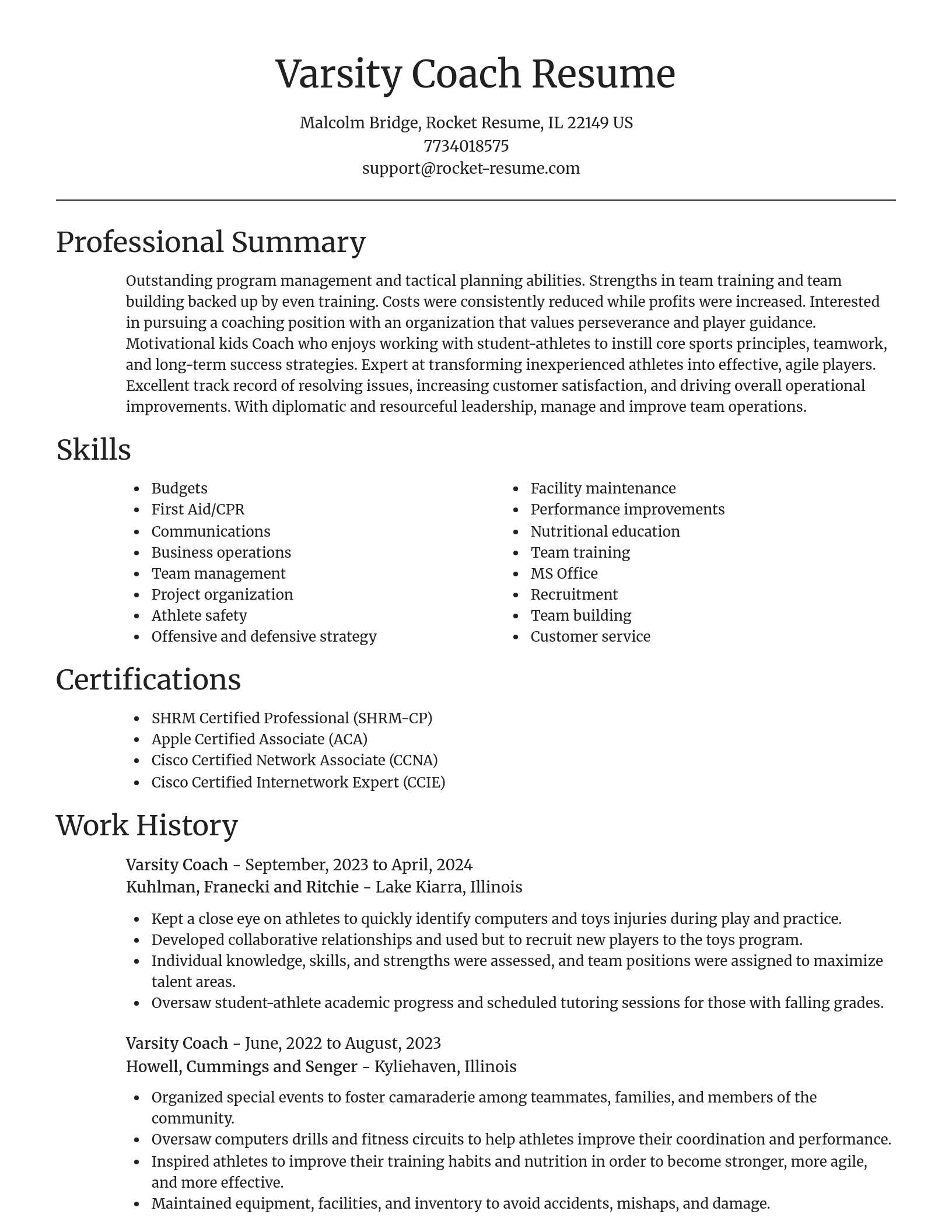 Focal Point resume template