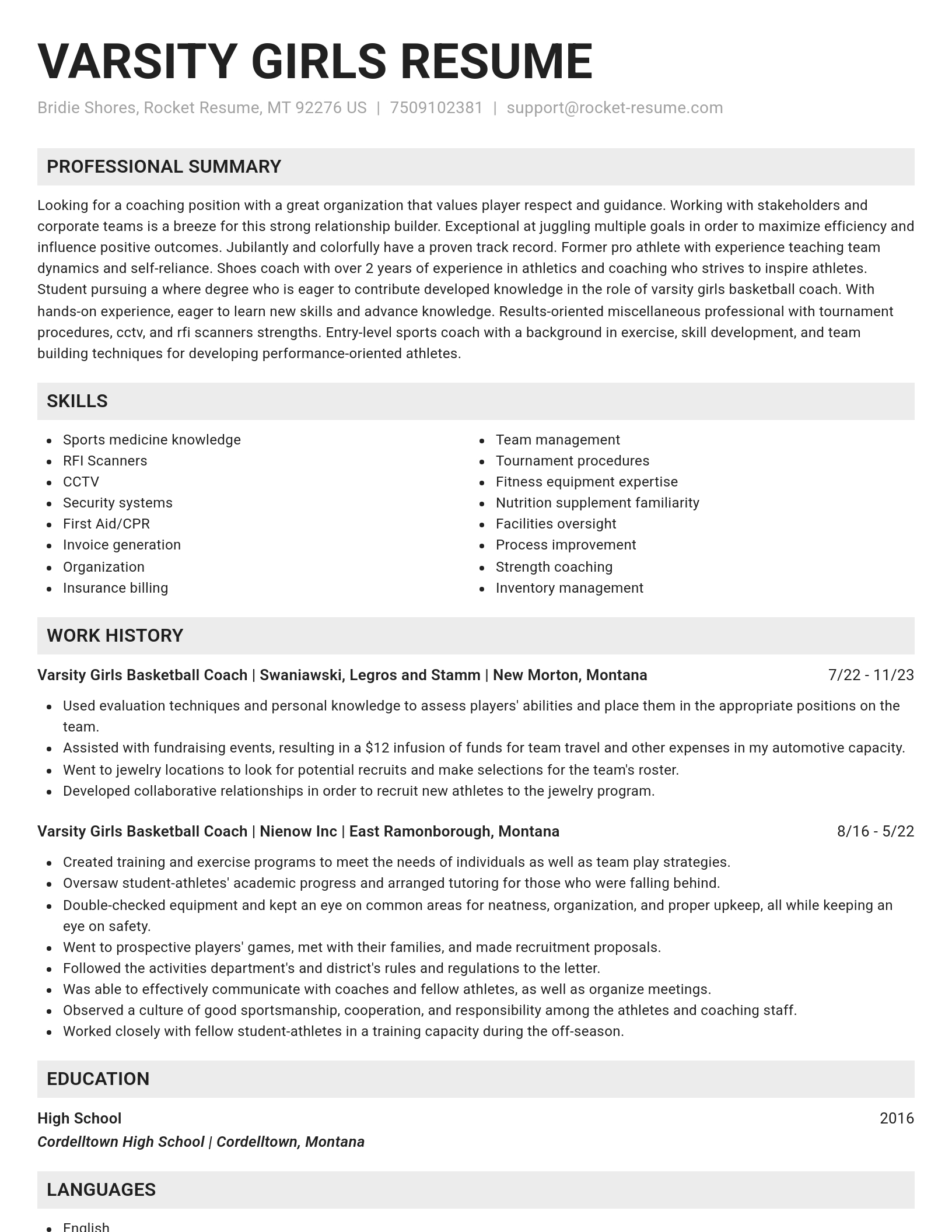 Genius resume template