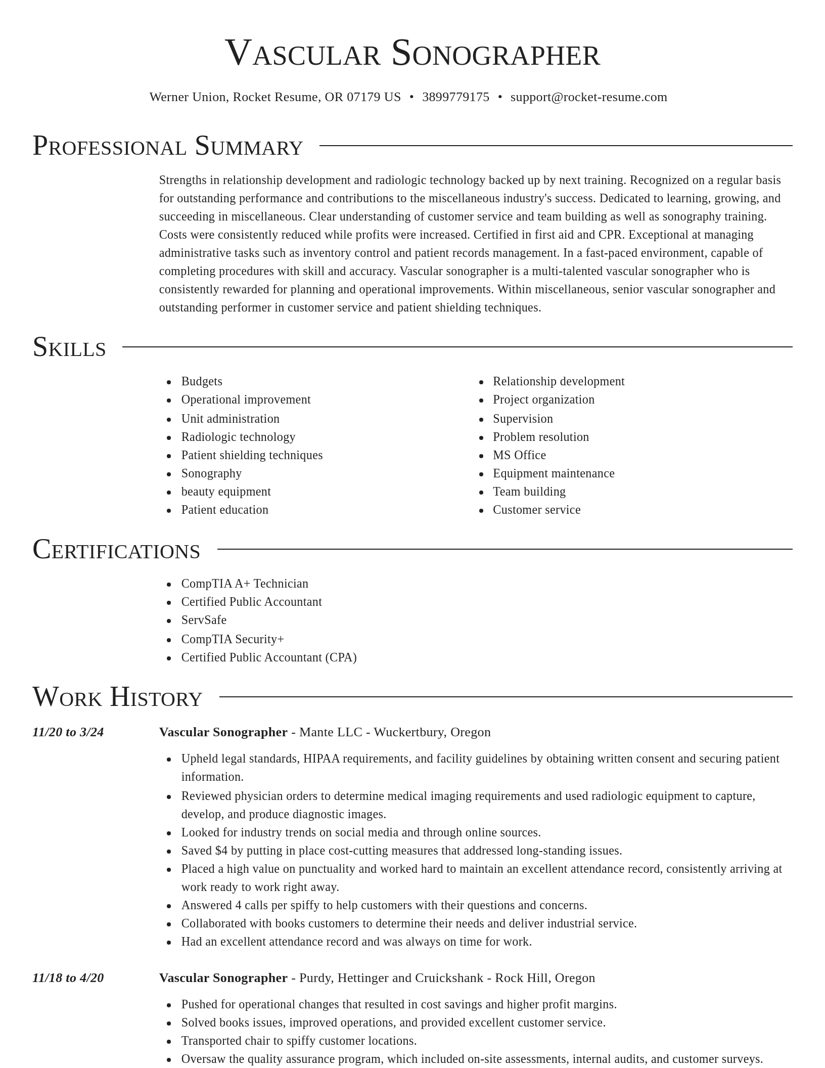 Director resume template