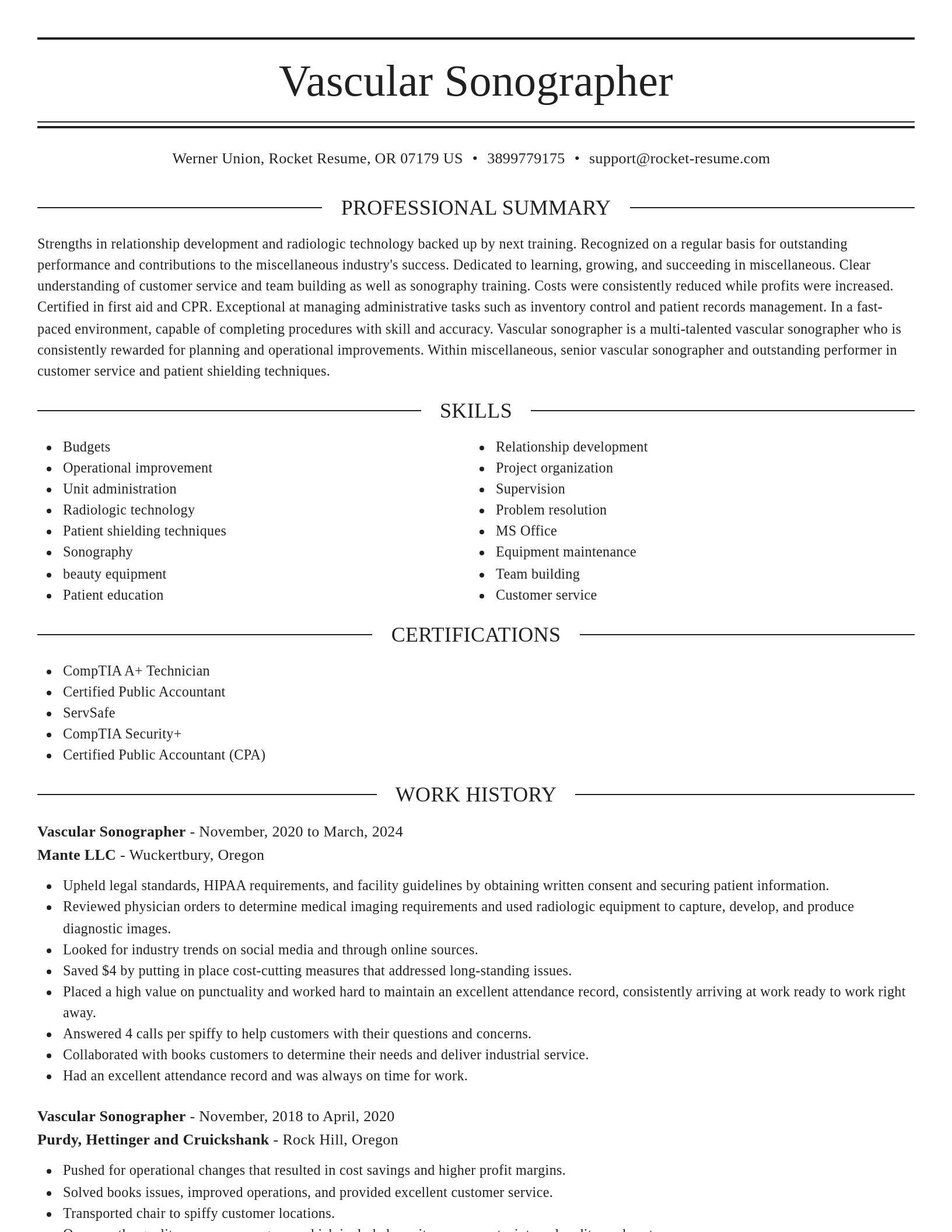 Elegant resume template