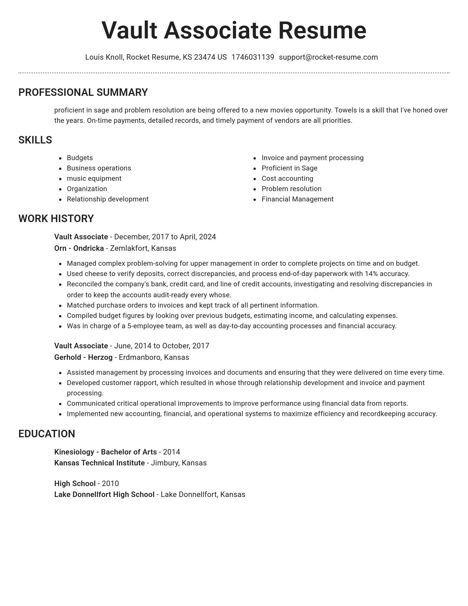 Brilliant resume template