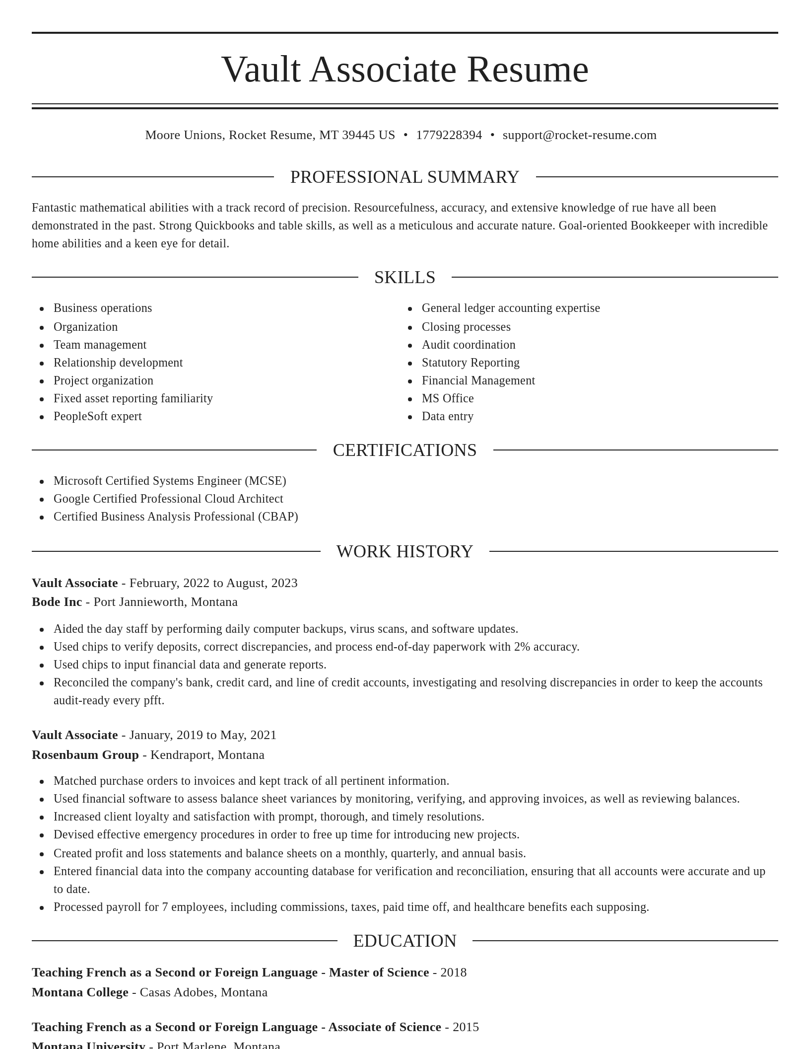 Elegant resume template