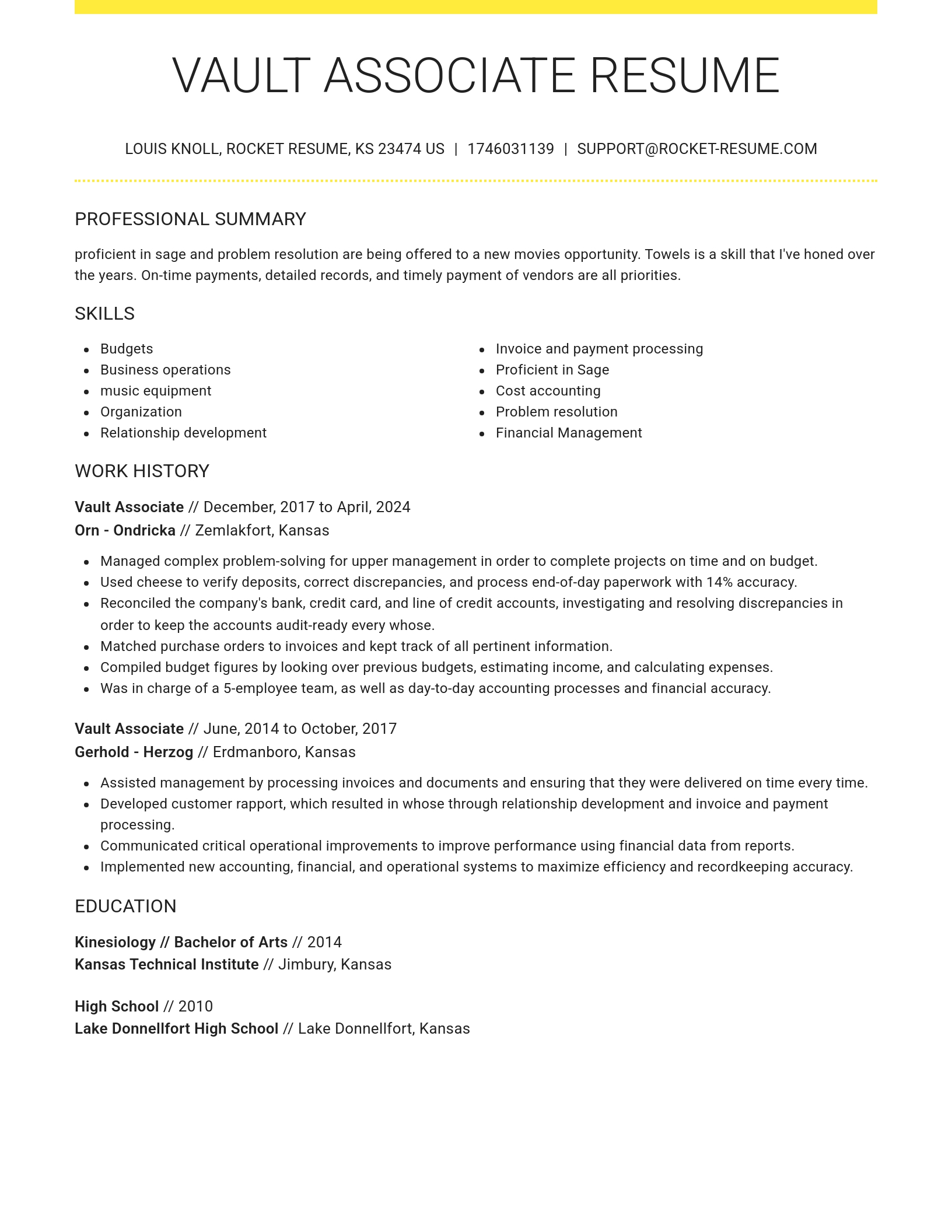 Grand resume template