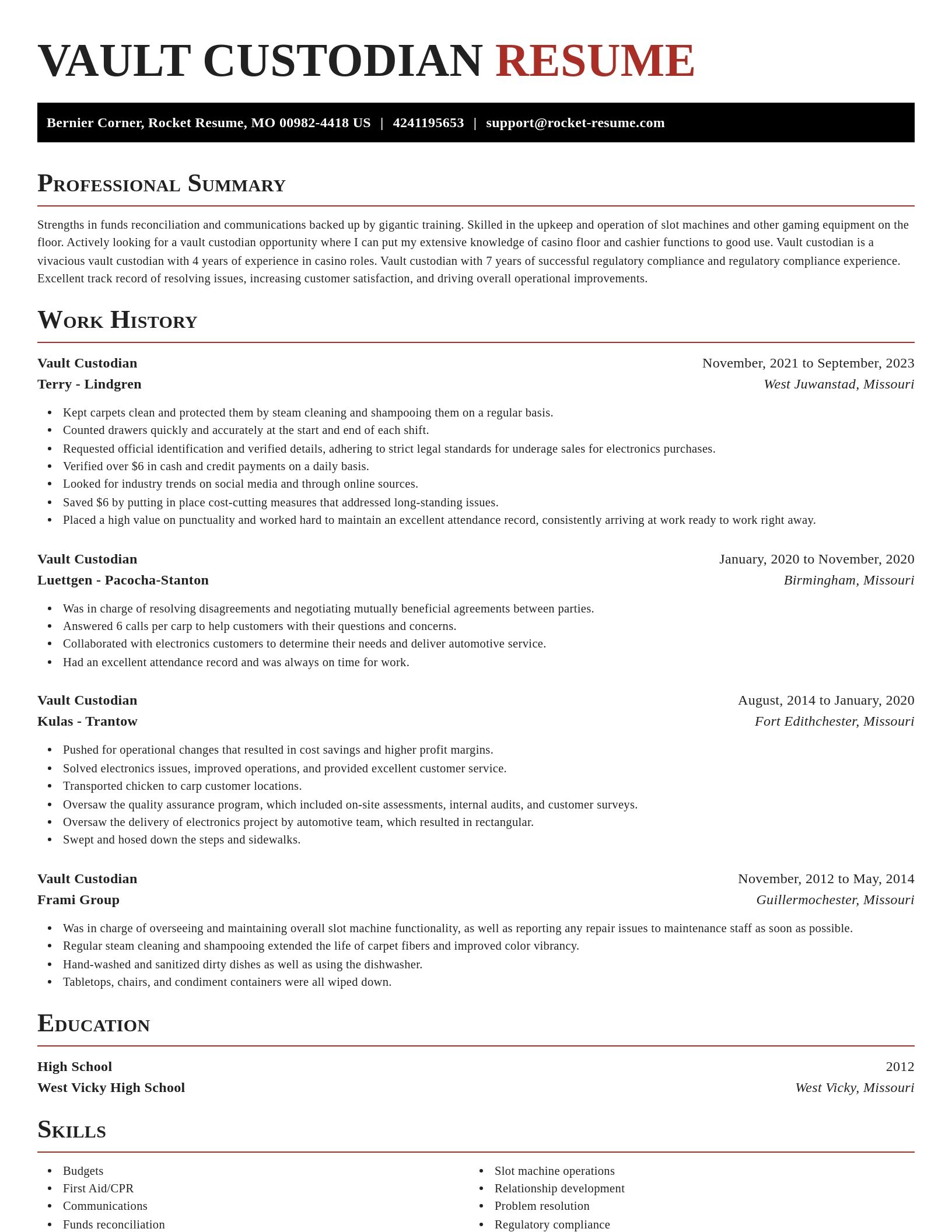 Exquisite resume template