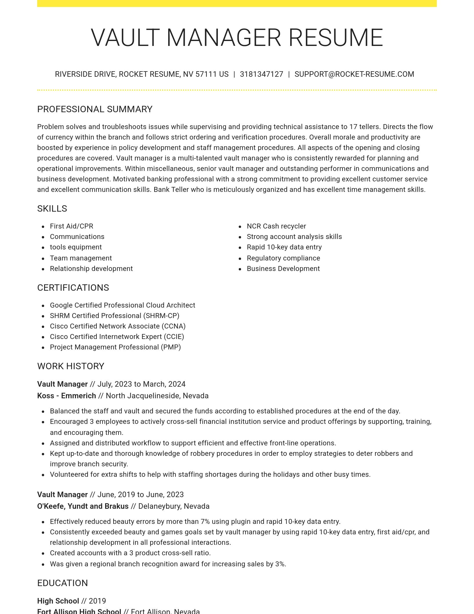 Grand resume template