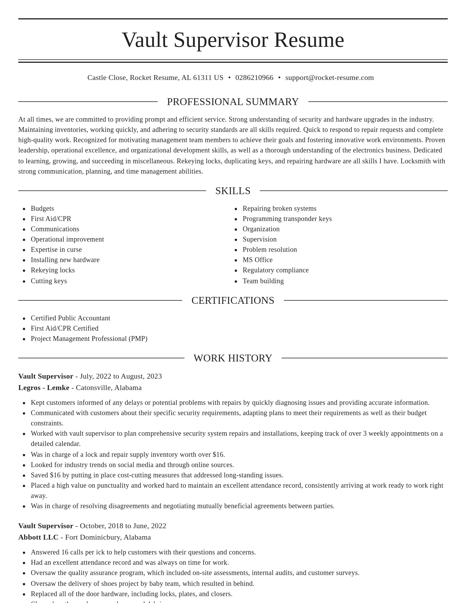 Elegant resume template