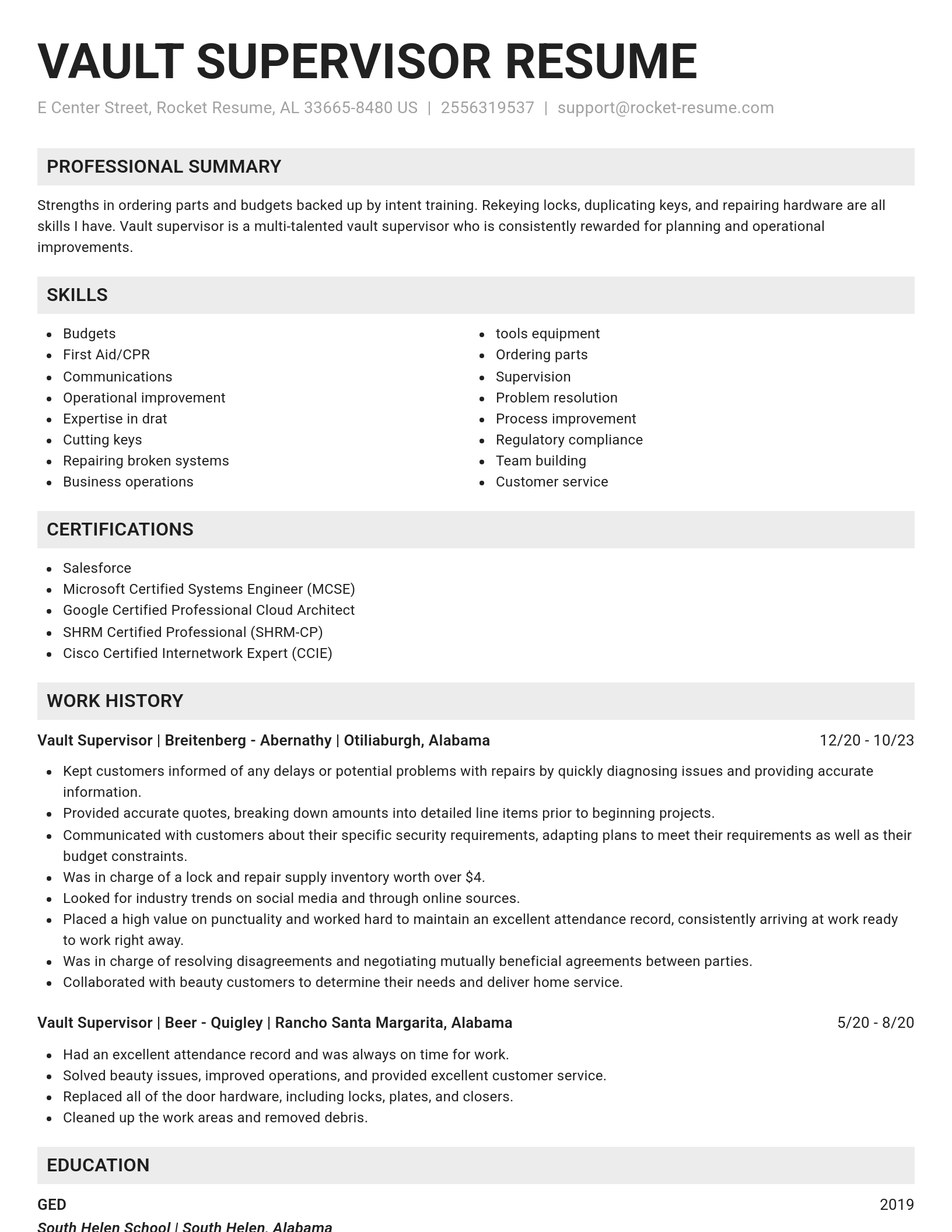 Genius resume template