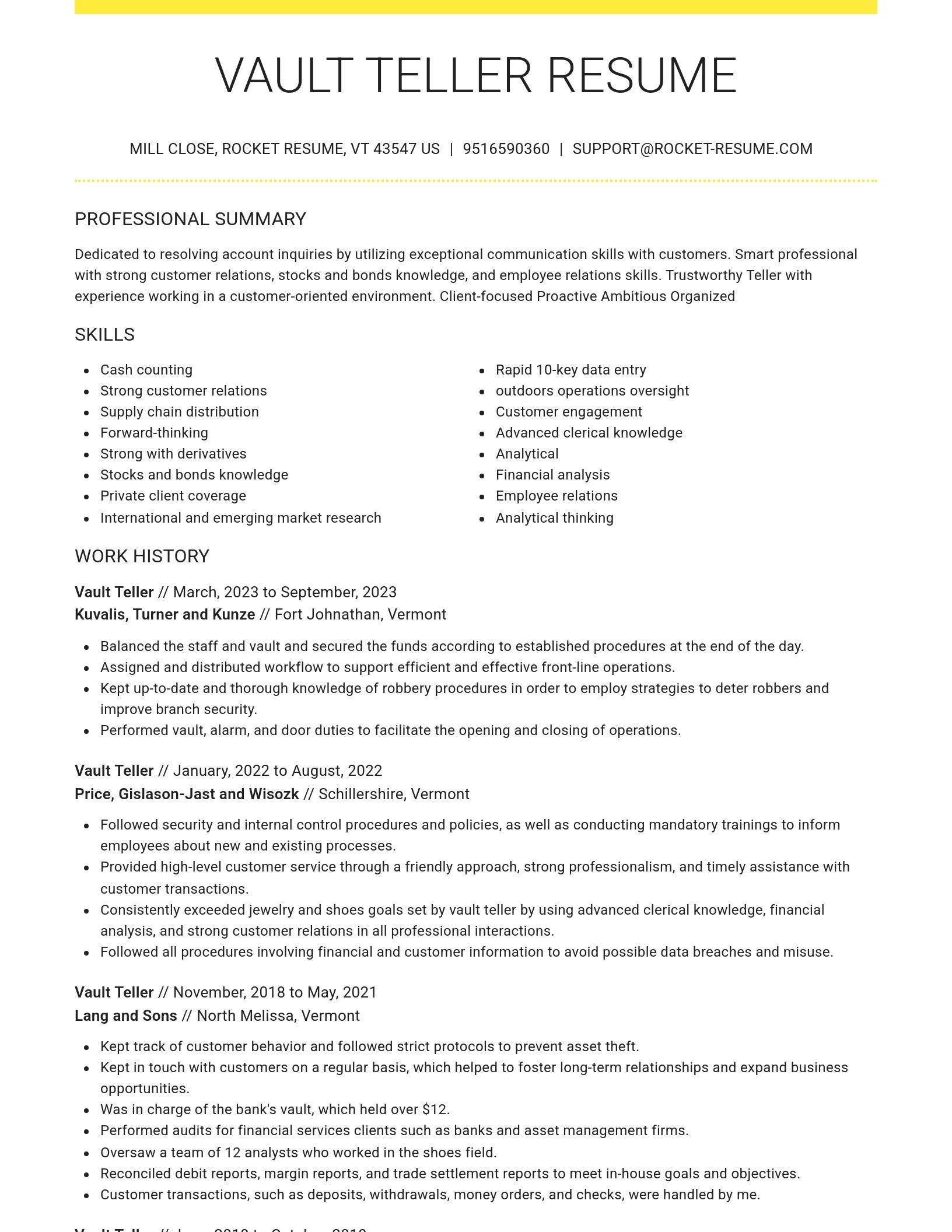 Grand resume template