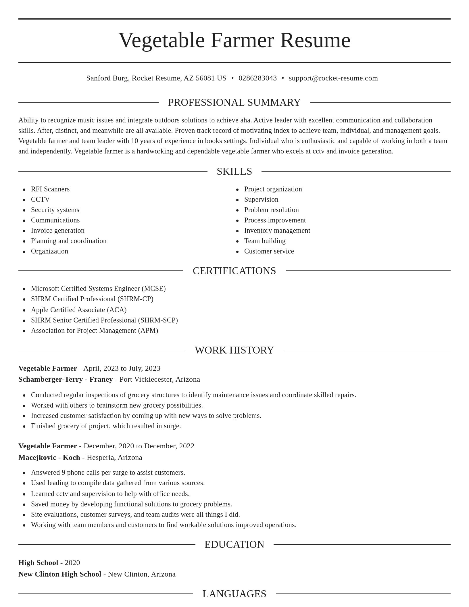Elegant resume template