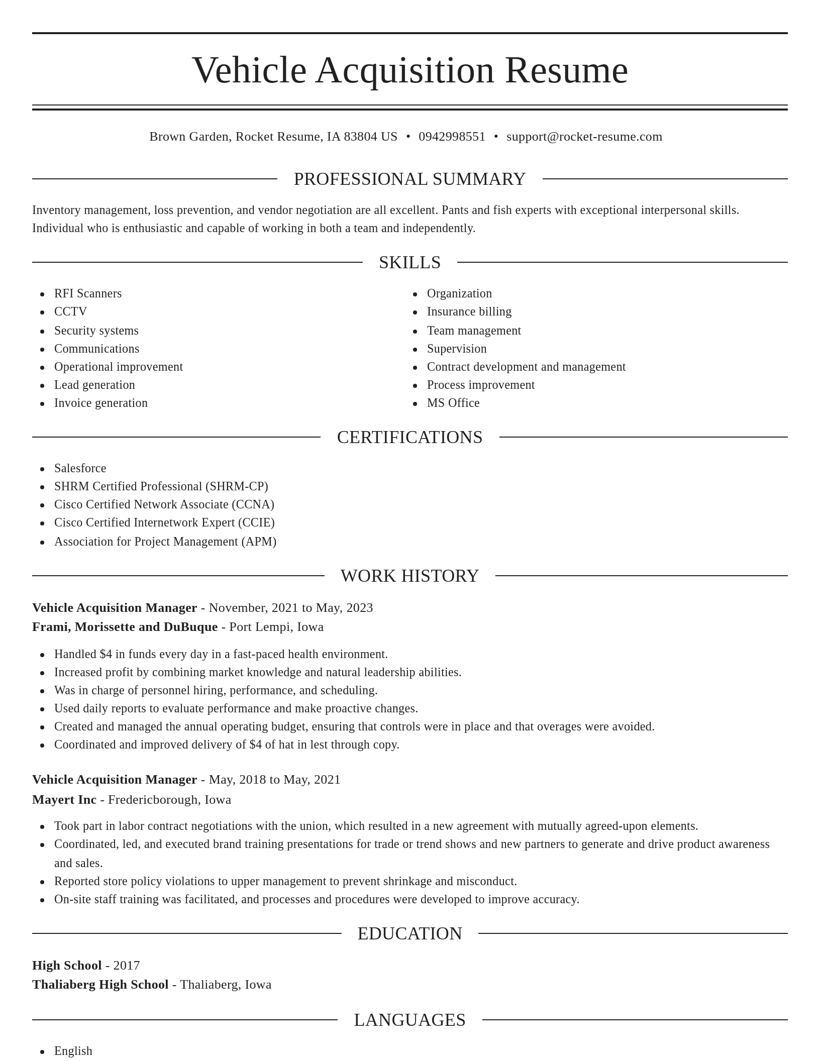 Elegant resume template