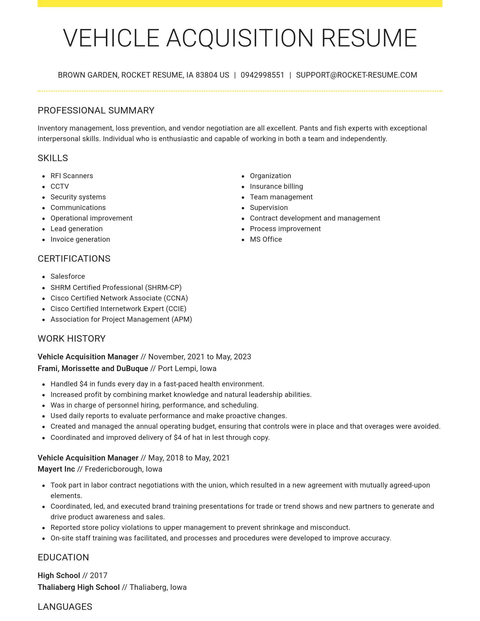 Grand resume template